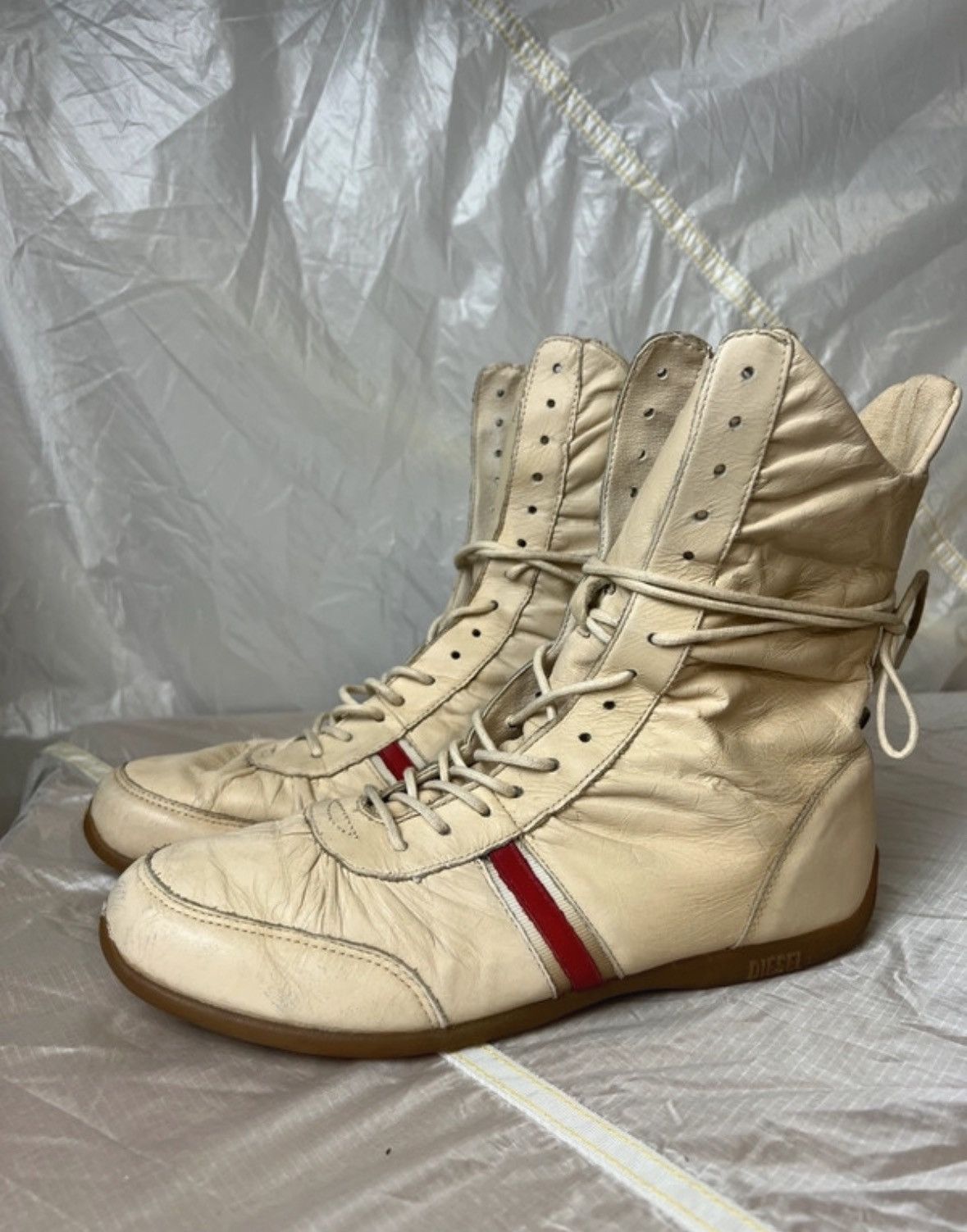 Diesel Vintage Diesel medium high leather trainers boxing moto Size US 7.5 / IT 37.5 - 6 Thumbnail