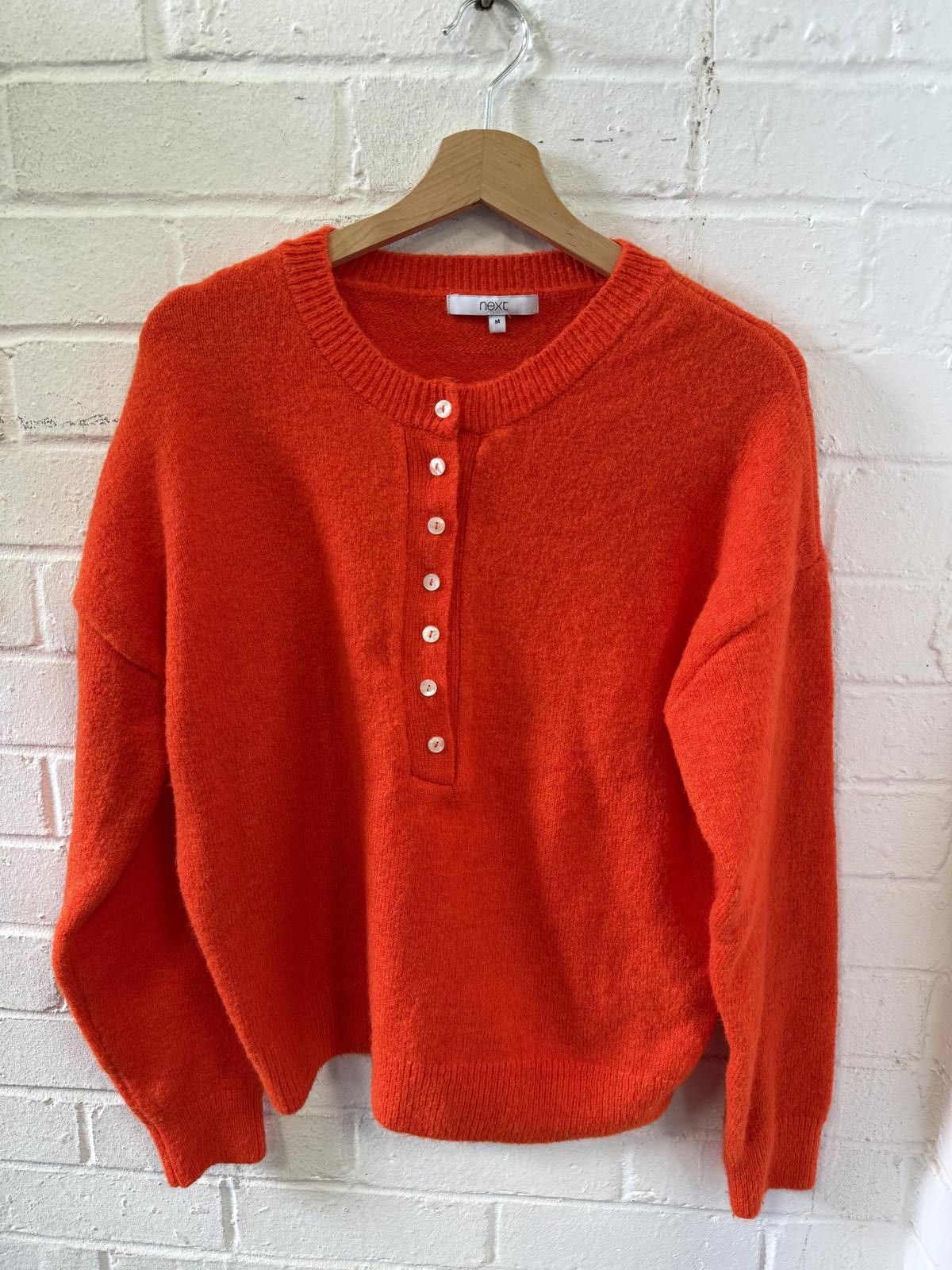 NEXT Next Vibrant Red Knitted Sweater Size M / US 6-8 / IT 42-44 - 1 Thumbnail