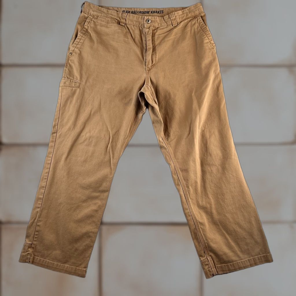 Vintage Duluth Khakis Pants Mens 36x30 Brown 36x27 Classic Straight 5-Pocket Crew Workwear Cotton Spandex Flat Front Casual Size US 36 / EU 52 - 1 Thumbnail