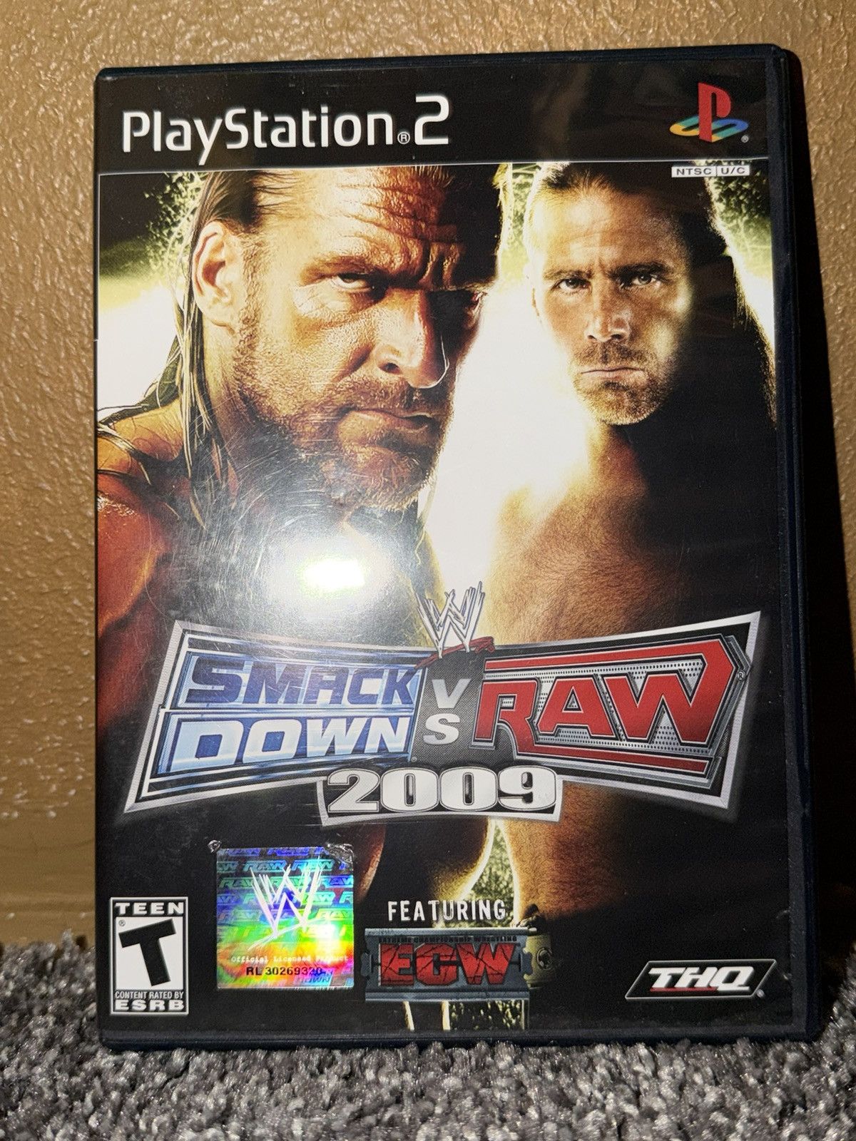 WWE Sony PlayStation 2 WWE Wrestling Smackdown Vs Raw 2009 Size ONE SIZE - 1 Thumbnail