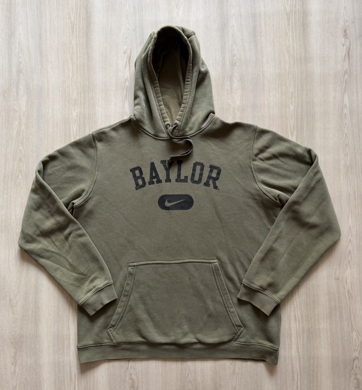 Nike Y2K Nike Baylor Center Swoosh Hoodie Sz L *Distressed Size US L / EU 52-54 / 3 - 1 Thumbnail