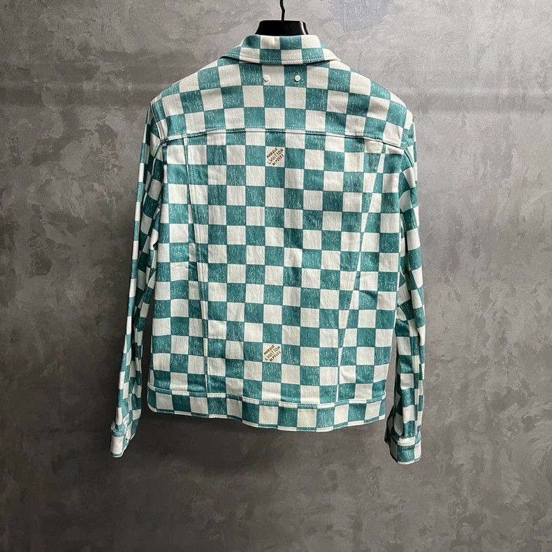 Louis Vuitton Louis Vuitton Louis Vuitton Green Checkered Denim Jacket-2 Size US M / EU 48-50 / 2 - 5 Thumbnail