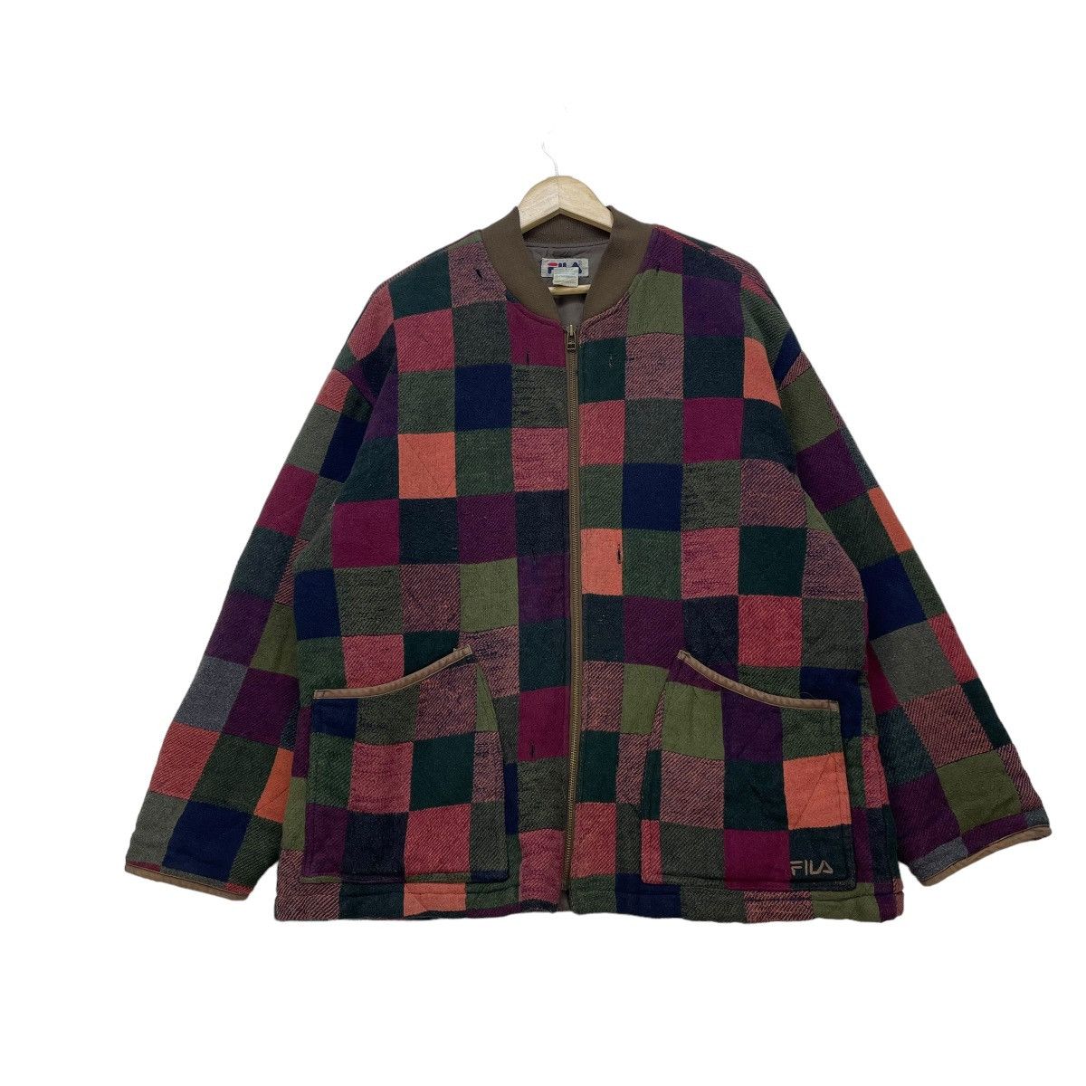 Fila × Vintage 💥Vintage 90s Fila Pachtwork Jacket Size US XL / EU 56 / 4 - 1 Thumbnail