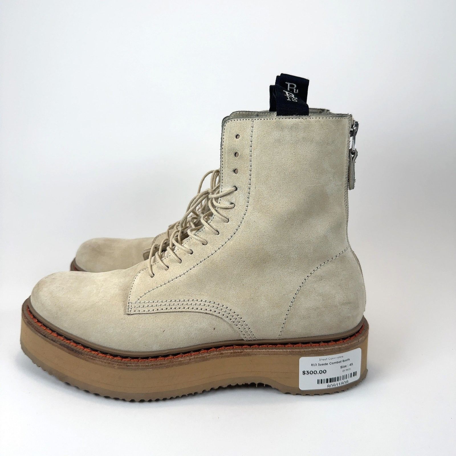 R13 R13 Suede Combat Boots Size US 12 / EU 45 - 6 Thumbnail