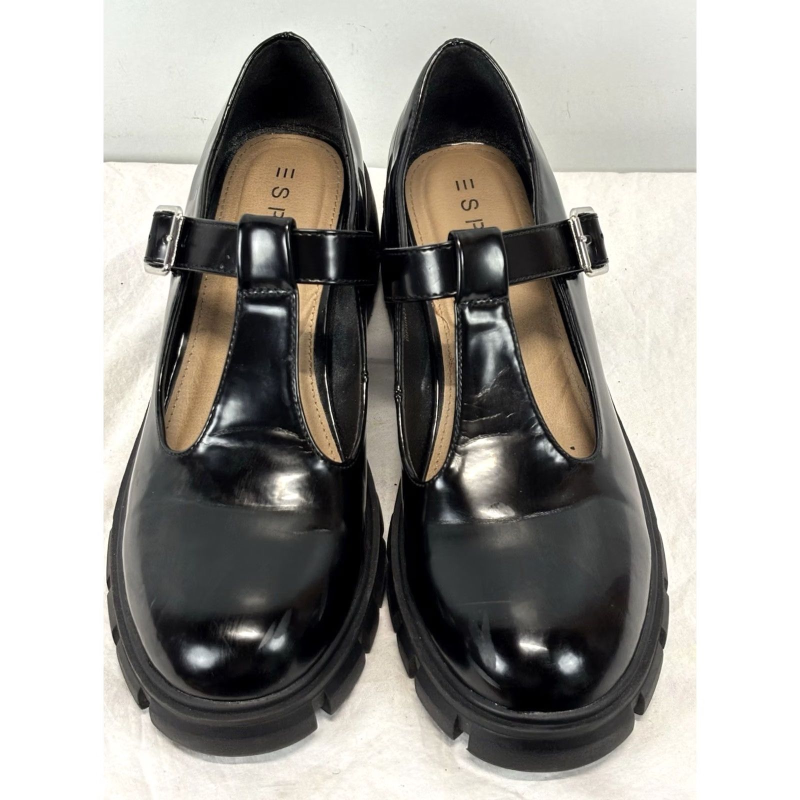 Esprit Esprit Mary Jane Anette/E3ANE01P Black 10 Shoes Buckle Patent Leather Women Mary Jane Anette Casual Dress Boho Punk Goth Adjustable Round Toe | Preppy Size L / US 10 / IT 46 - 3 Thumbnail
