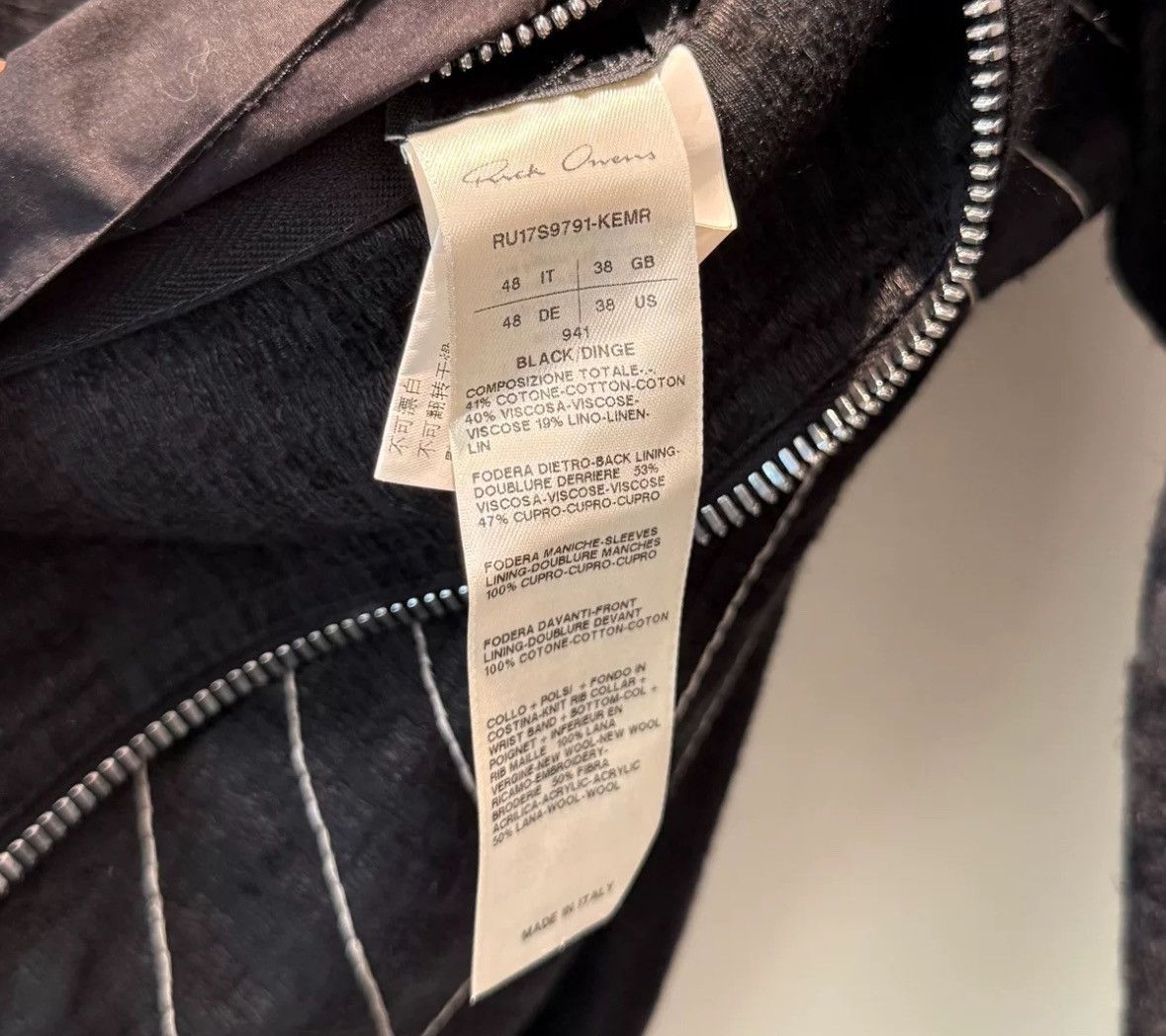 Rick Owens Rick owens Main Line Black and White Ray MA-1 Pilot Coat Size US M / EU 48-50 / 2 - 7 Thumbnail