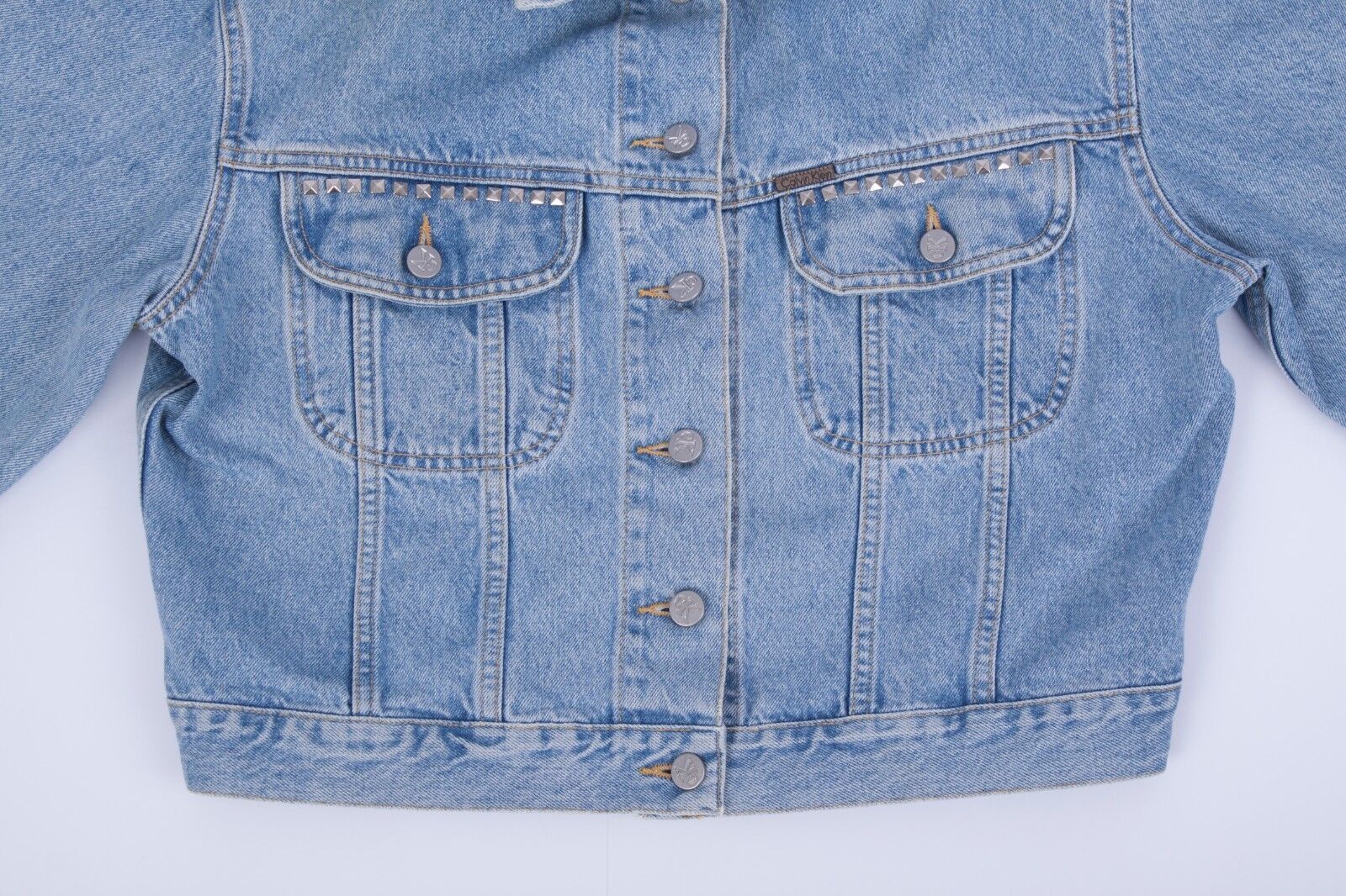 Calvin Klein × Vintage Vintage Women's Calvin Klein Denim Jacket Blue L Italy Size L / US 10 / IT 46 - 7 Thumbnail