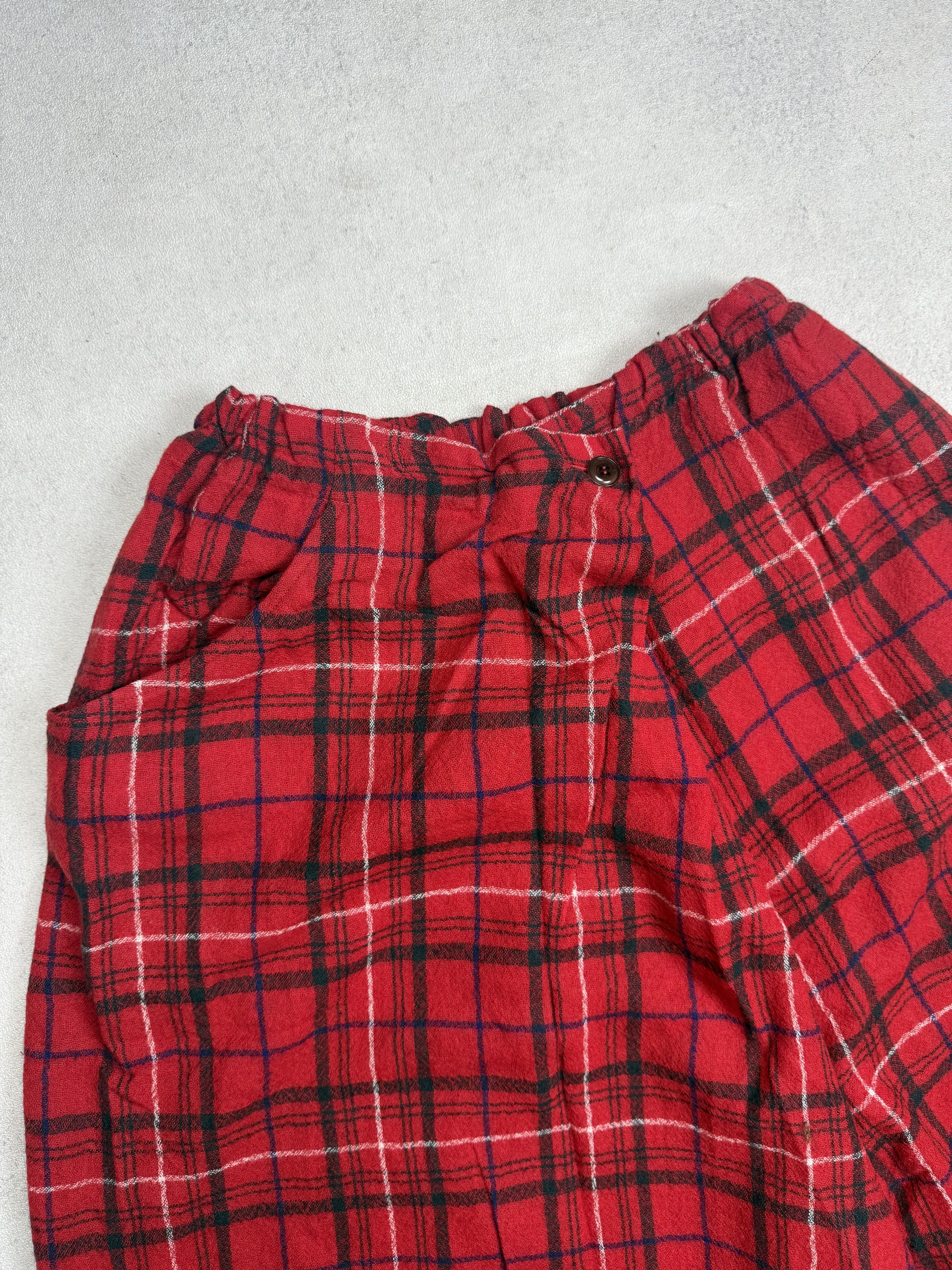 Yohji Yamamoto Y's Yohji Yamamoto Drop Crotch Plaid Tartan Wide Pants Size US 32 / EU 48 - 10 Thumbnail