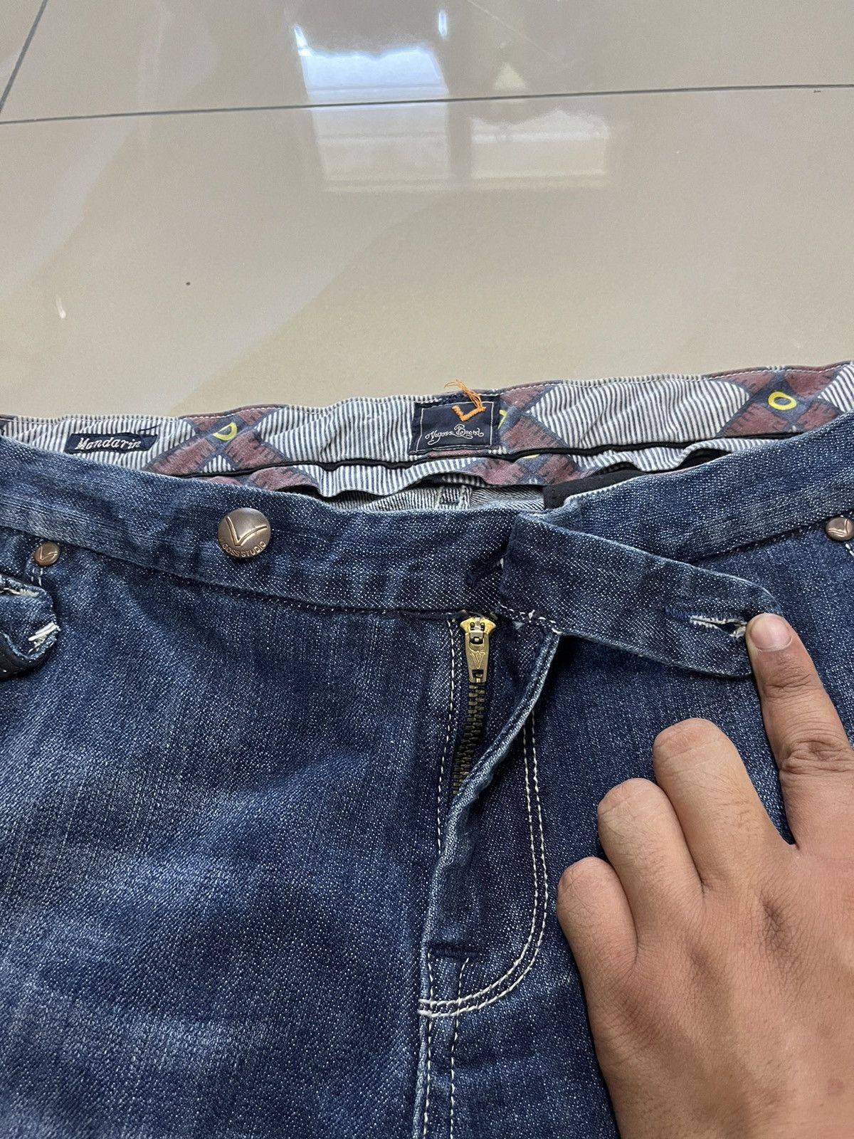 JNCO Flare Jeans Vigoss brand baggy distressed faded wideleg Size US 34 / EU 50 - 9 Thumbnail