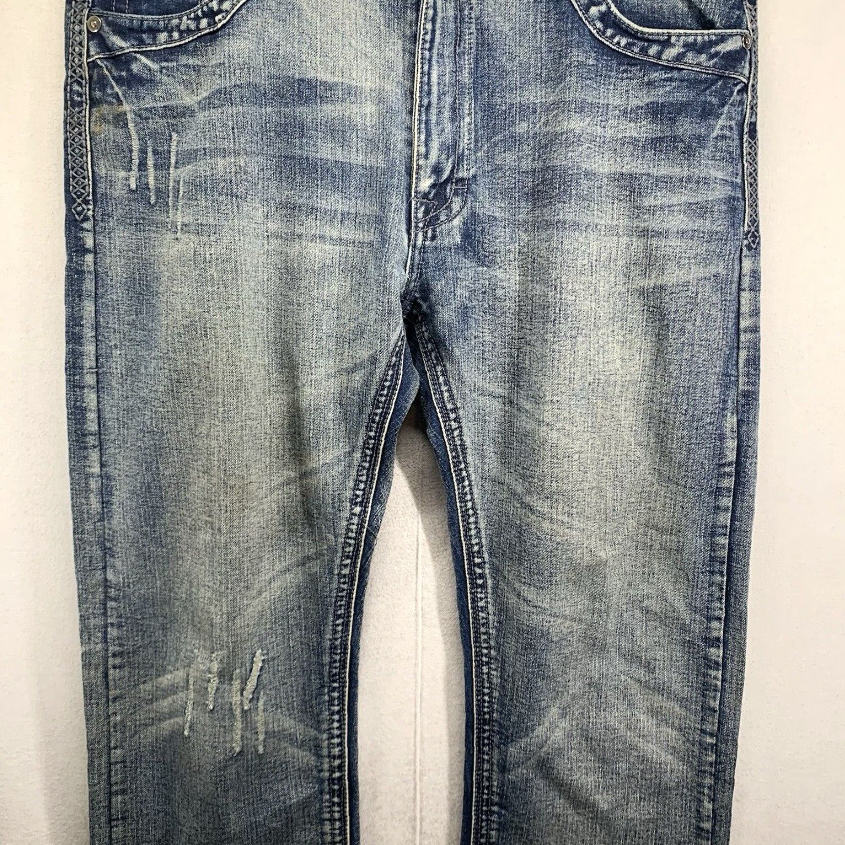Denime VINTAGE GS 115 Slim Fit Men's Jeans 38x33 Wide-Leg Denim 90s Grunge Hip Hop Retro Size US 38 / EU 54 - 5 Thumbnail