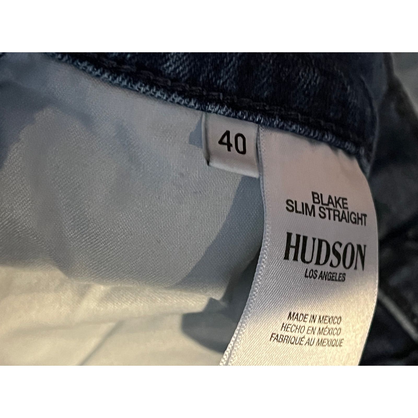 Hudson Hudson Blake Slim Straight Jeans Mens 40x33 Size US 40 / EU 56 - 5 Thumbnail
