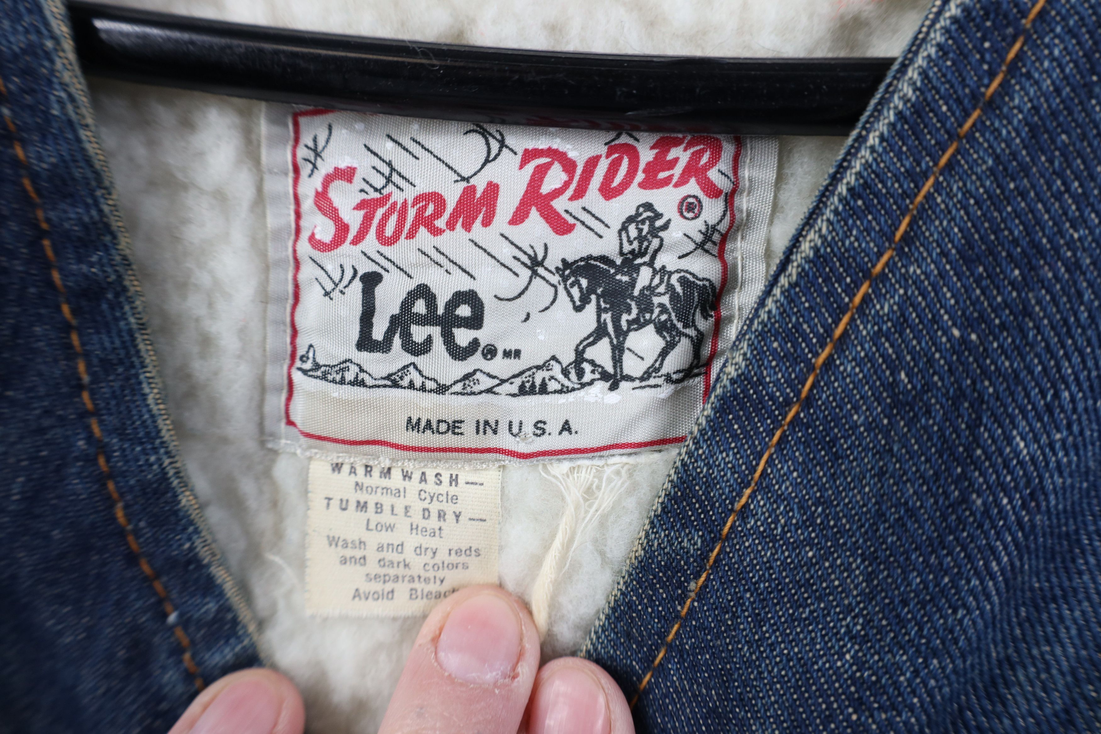 Lee Vintage 60s 70s Lee Storm Rider Lined Denim Vest Jacket USA Size US M / EU 48-50 / 2 - 8 Thumbnail