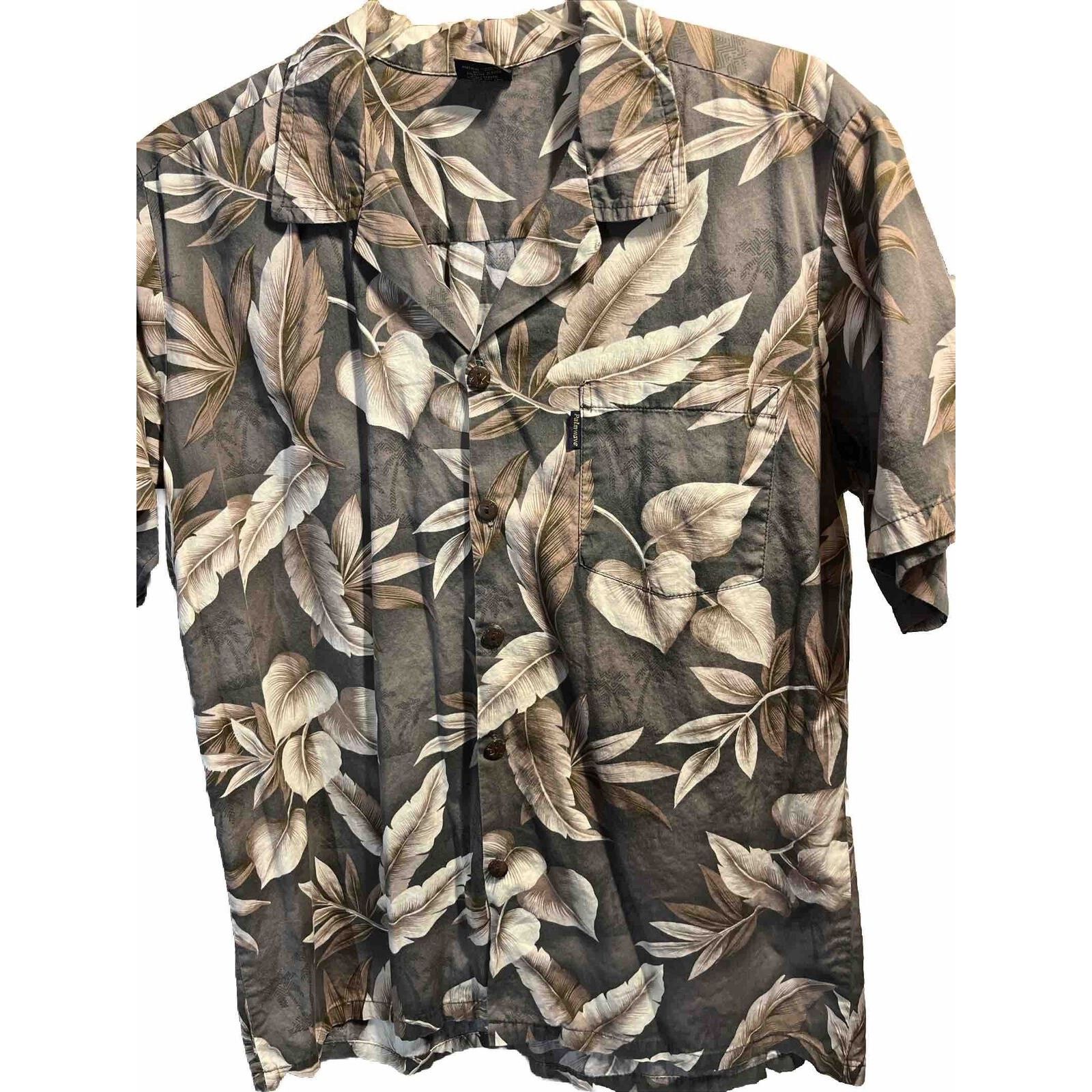 Other Palmwave Hawaii Shirt Men’s XL Gray Green Floral SS Cotton Size US XL / EU 56 / 4 - 1 Thumbnail