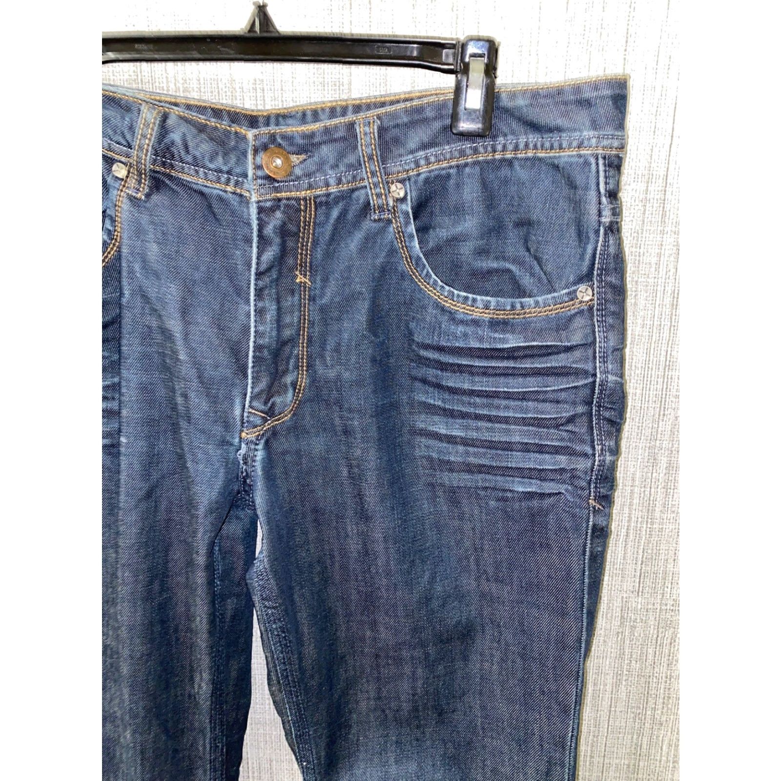 Denime Buffalo Jeans Mens 36 In Blue Denim Zip Fly Jeans Size US 36 / EU 52 - 2 Thumbnail