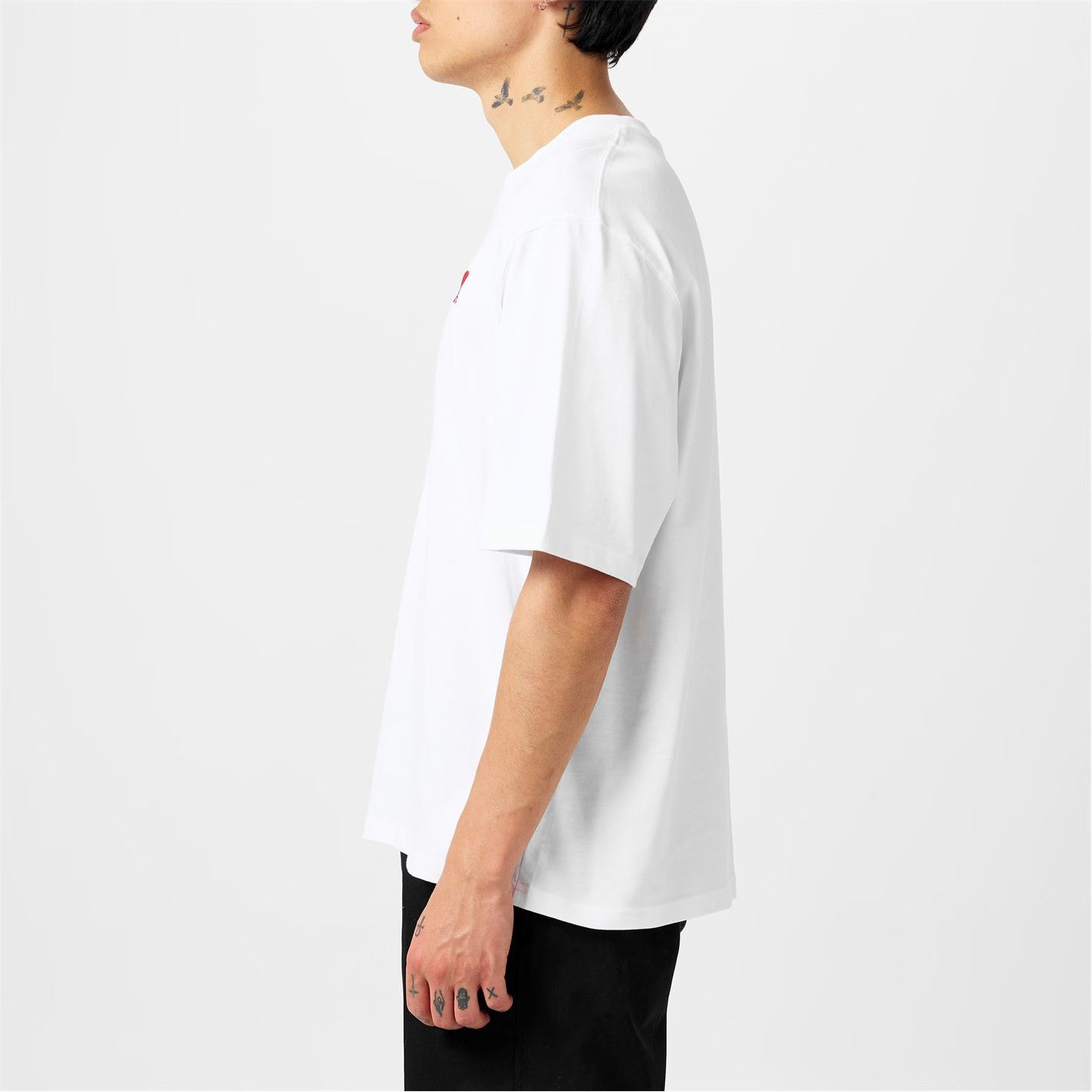 AMI o1g2r1mq0326 De Coeur Oversized T-Shirt in White Size US L / EU 52-54 / 3 - 5 Thumbnail