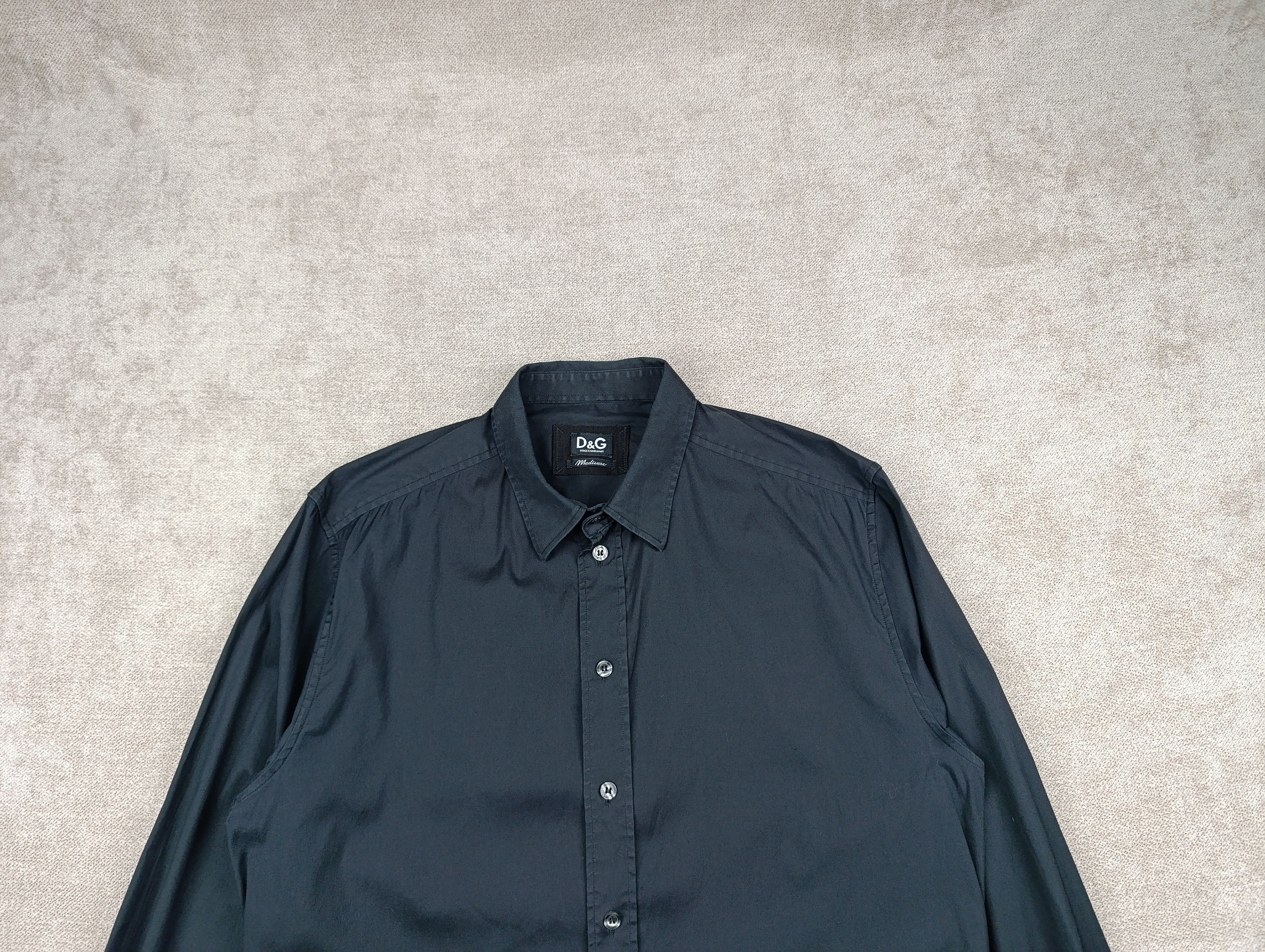 Dolce & Gabbana DOLCE & GABBANA VINTAGE D&G SLIM BLACK SHIRT BUTTON UP MINI Size US M / EU 48-50 / 2 - 2 Thumbnail