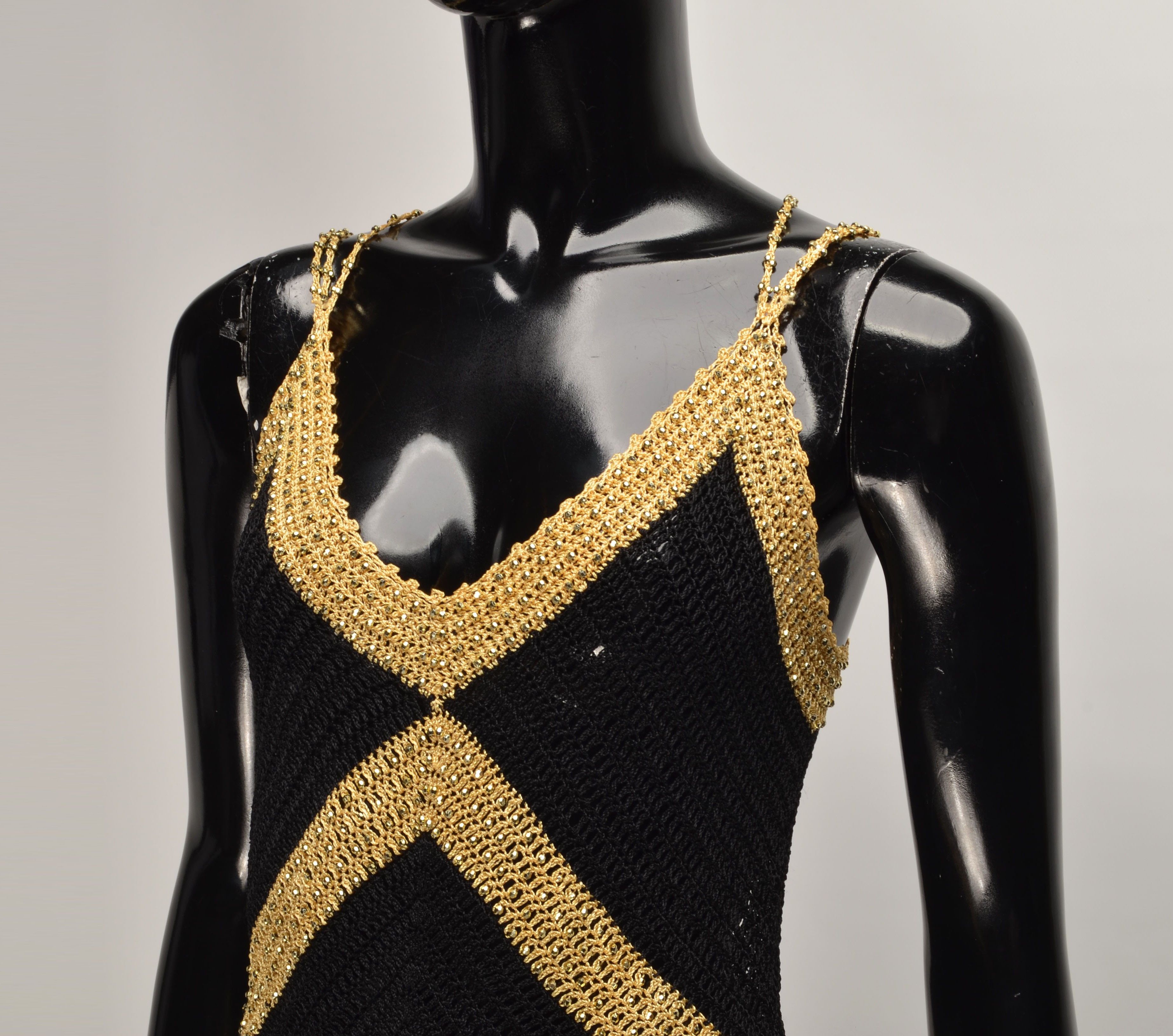 Other Vintage Crochet Knit Beaded Y2K Coquette Top Size S / US 4 / IT 40 - 2 Thumbnail