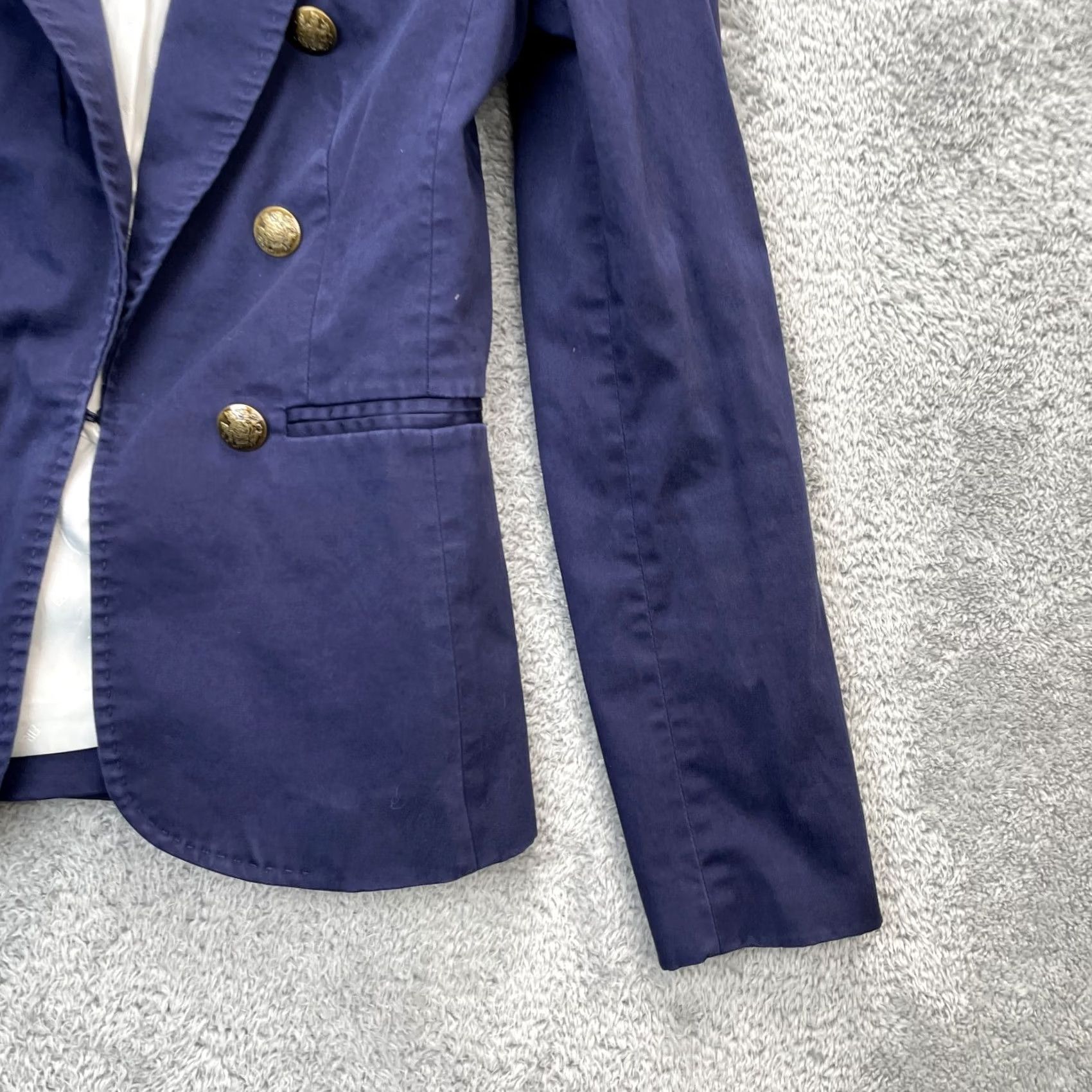 Banana Republic Banana Republic Blazer Jacket Womens 00P Blue Button Front Lined Stretch Casual Business Formal City Preppy Mens Womens Girls Boys Size XXS / US 00 / IT 34 - 6 Thumbnail
