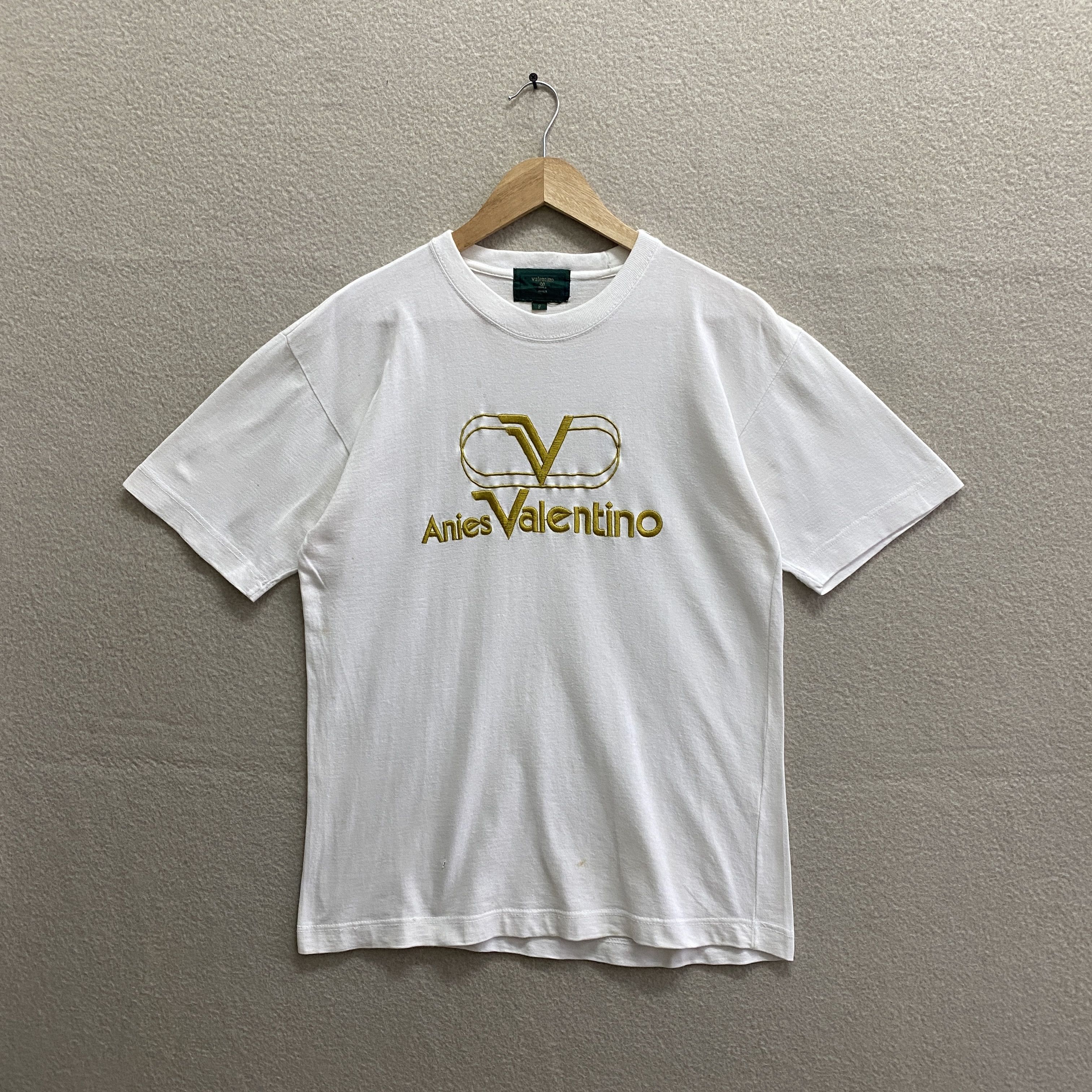 Valentino × Vintage Vintage Anies Valentino White Tshirt Size US M / EU 48-50 / 2 - 1 Thumbnail