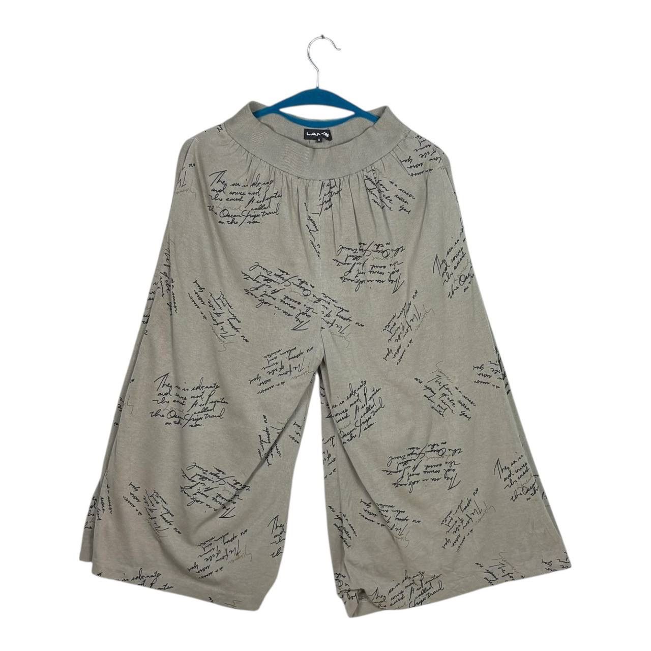Lancel VTG Lancel Paris Script Print Wide Leg Pants Culottes Size US 28 / EU 44 - 1 Thumbnail