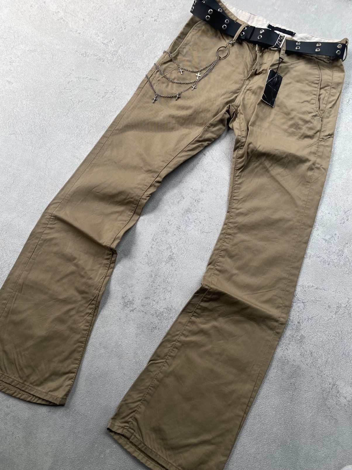 GOSTAR DE FUGA × Japanese Brand × Le Grande Bleu (L.G.B.) FUGA Flare pants with buckle back dead Stock conditions Size US 31 - 2 Thumbnail
