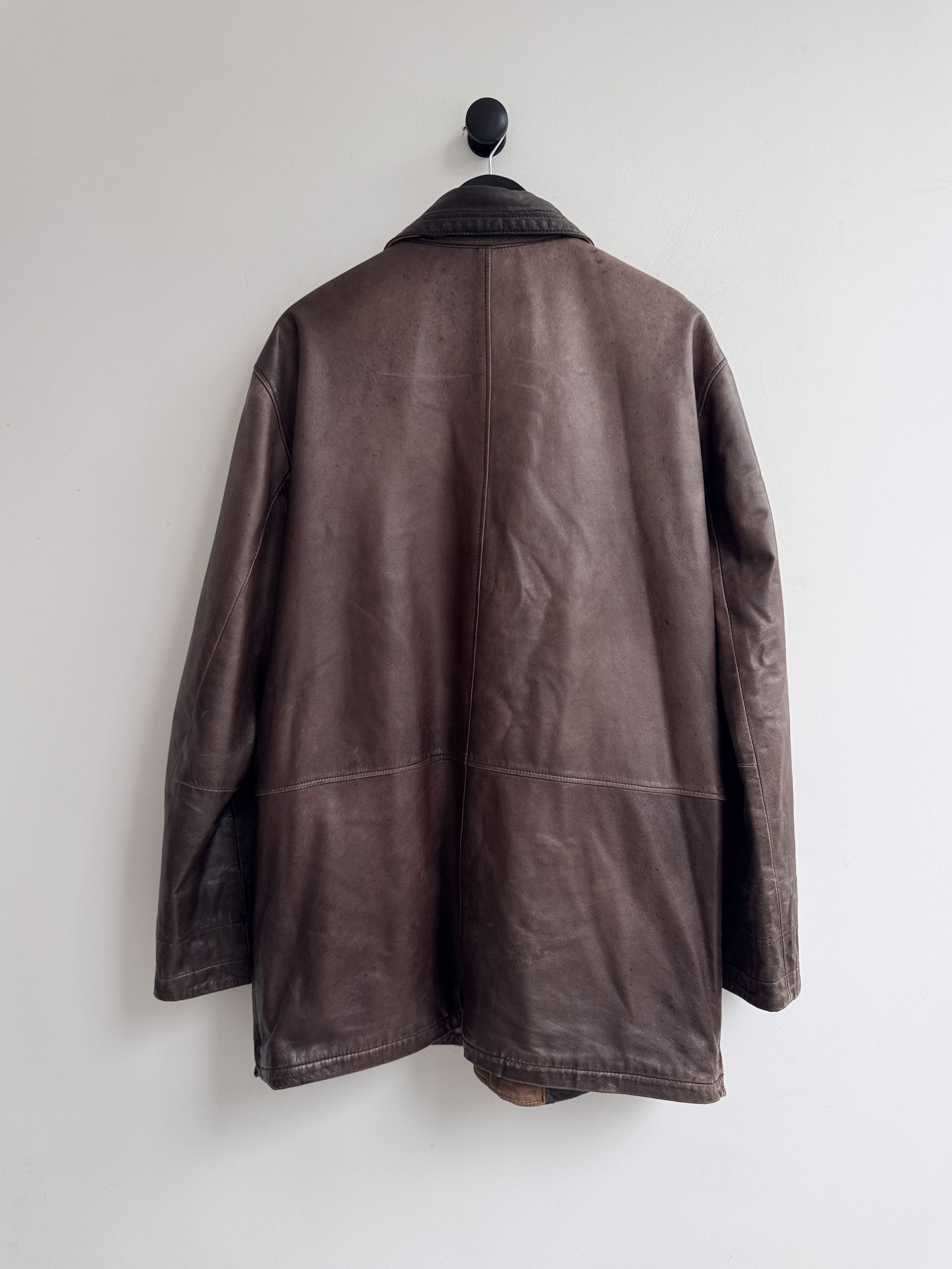 Pal Zileri Pal Zileri Leather Coat Jacket Size US L / EU 52-54 / 3 - 2 Thumbnail
