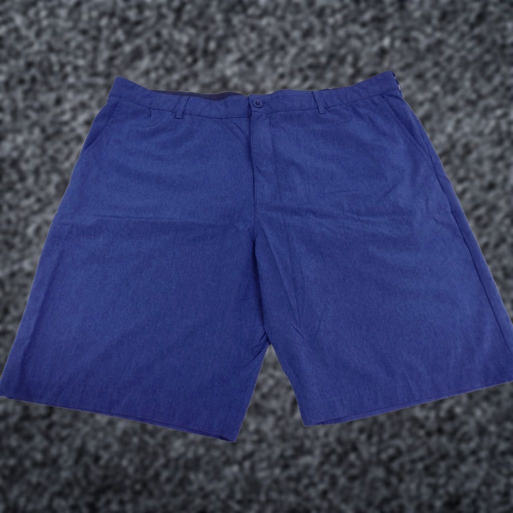 Izod IZOD Men's Performx Golf Shorts Blue Size 42 Regular Flat Front KnIT 42 in Waist Breathable Pockets Logo Zipper Button Chino Modern Casual Workwear Size US 42 / EU 58 - 1 Thumbnail