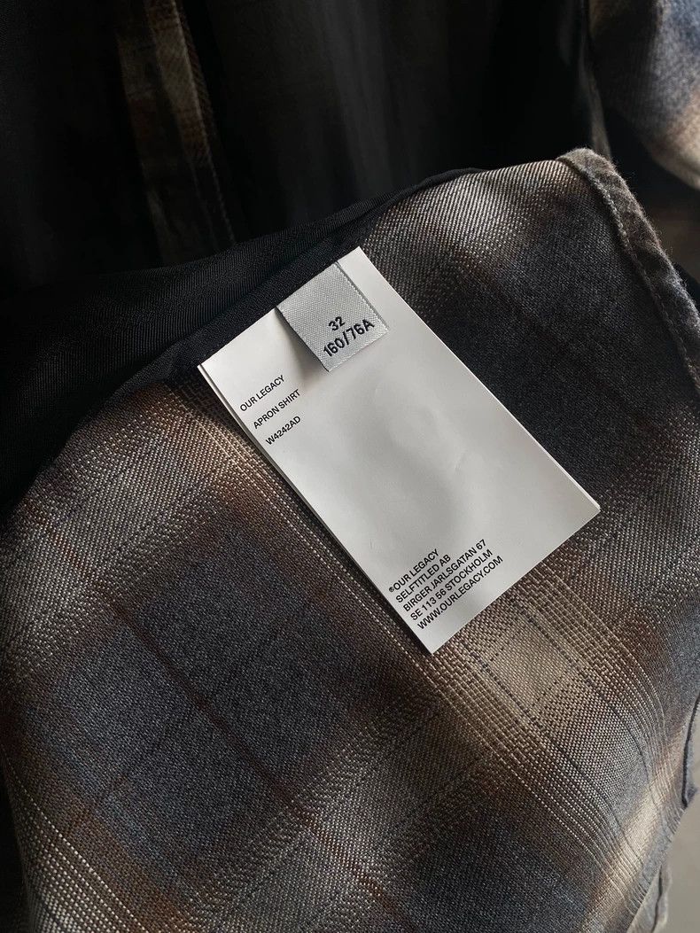 Our Legacy Our Legacy size32 Grain-cotton shirt with plaid Size S / US 4 / IT 40 - 7 Thumbnail