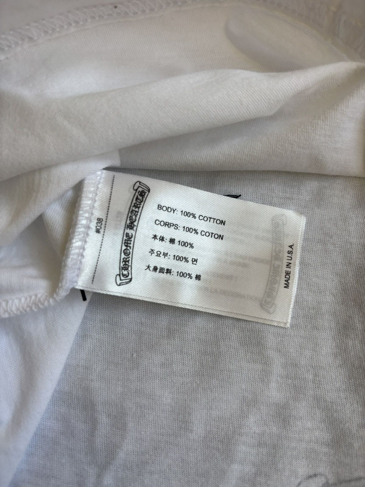 Chrome Hearts Chrome Hearts Neck Logo Tee Size US S / EU 44-46 / 1 - 5 Thumbnail