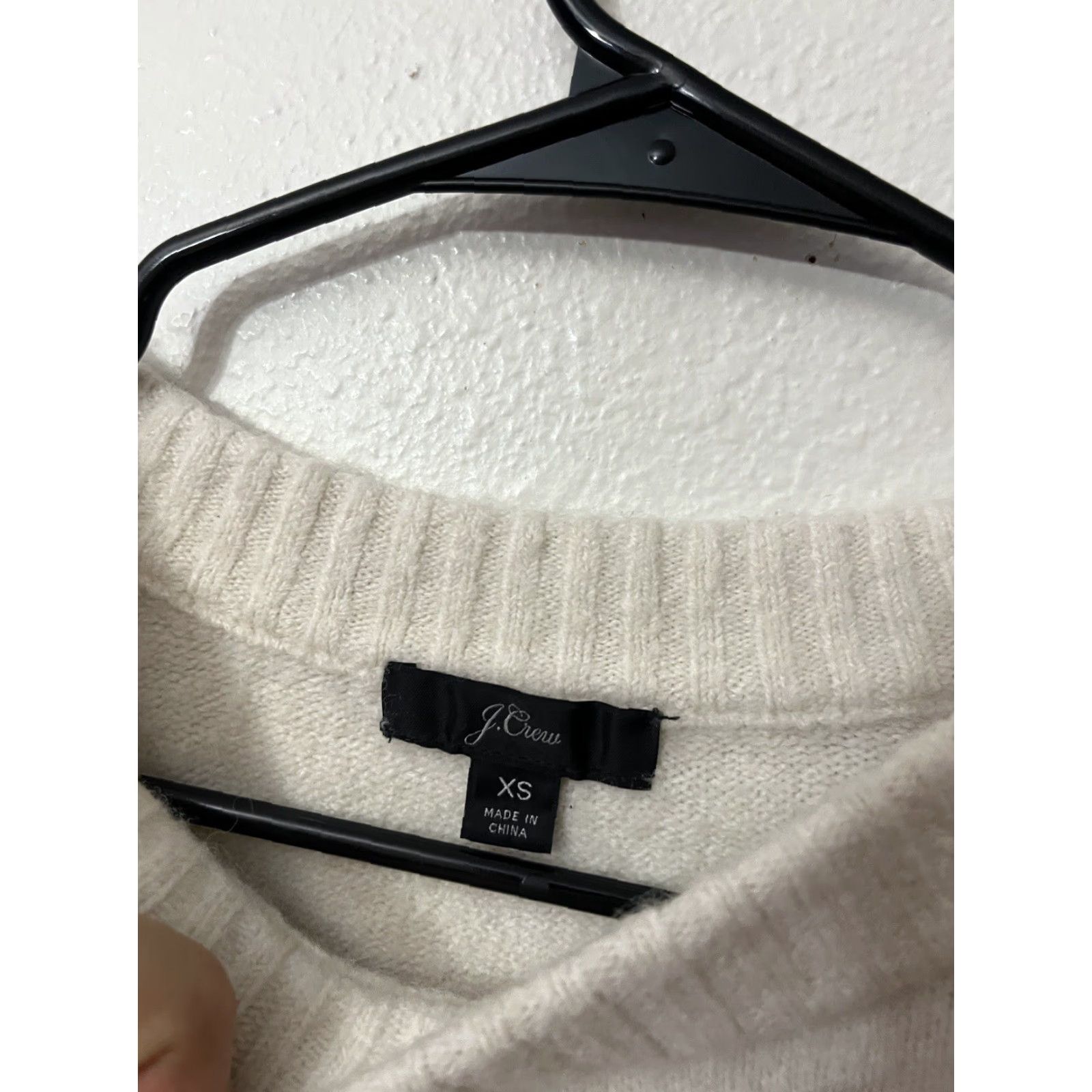 J.Crew J.Crew Oversized Crewneck Sweater XS Womens Ivory Wool Alpaca Nylon Elastane Solid Pullover Size XS / US 0-2 / IT 36-38 - 3 Thumbnail