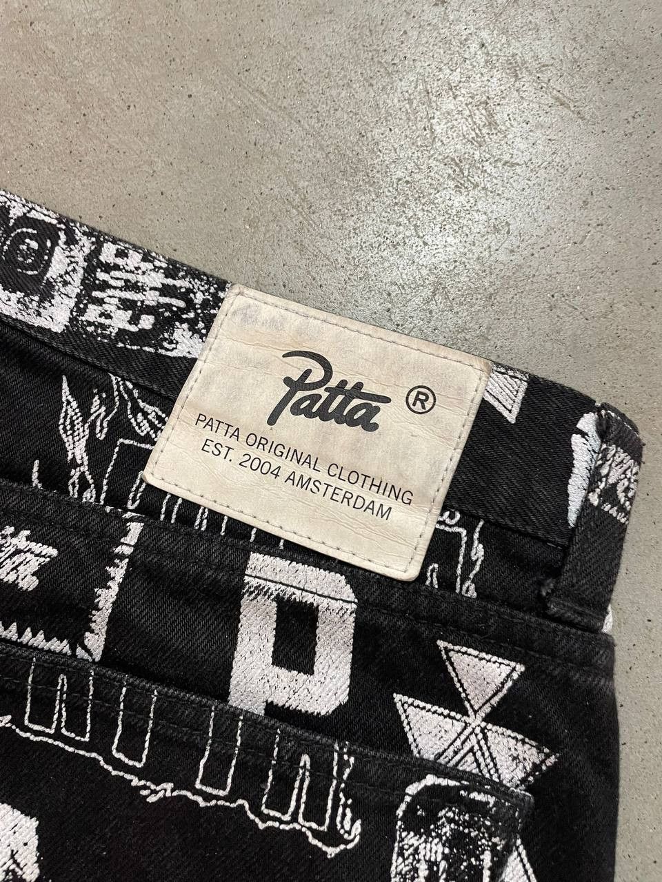 Patta Patta Jeans All Over Print Denim Monogram Pattern Size US 34 / EU 50 - 4 Thumbnail