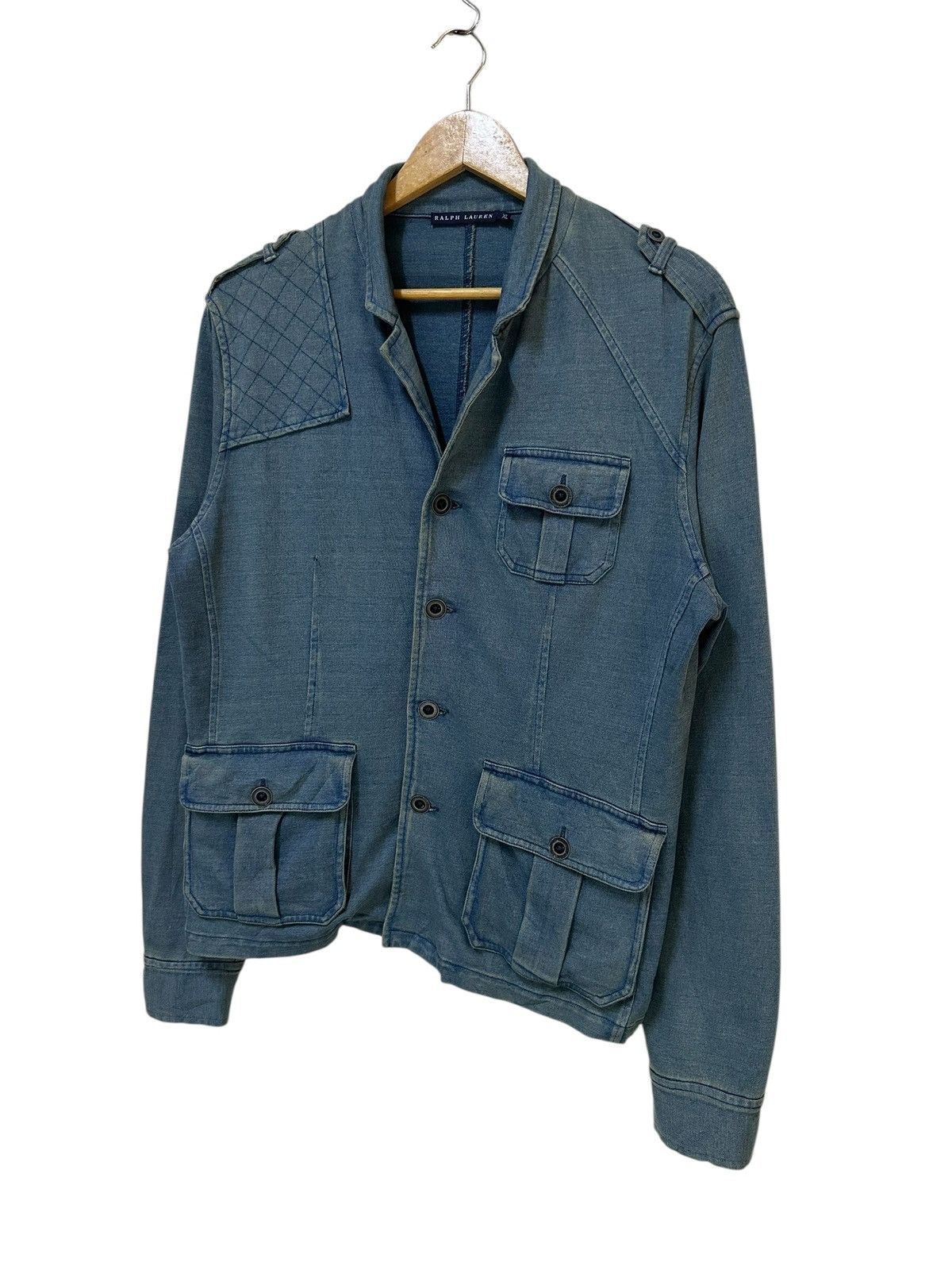 Ralph Lauren Ralph lauren quilted shoulder military style cotton jacket Size US XL / EU 56 / 4 - 2 Thumbnail