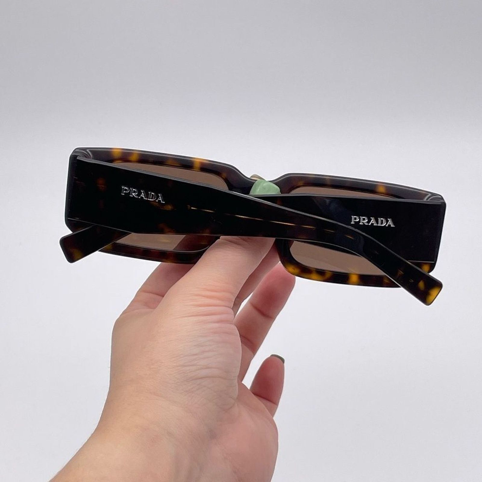 Prada NEW PRADA PR06YS 2AU8C1 Tortoise/ Dark Brown Unisex Size ONE SIZE - 9 Thumbnail