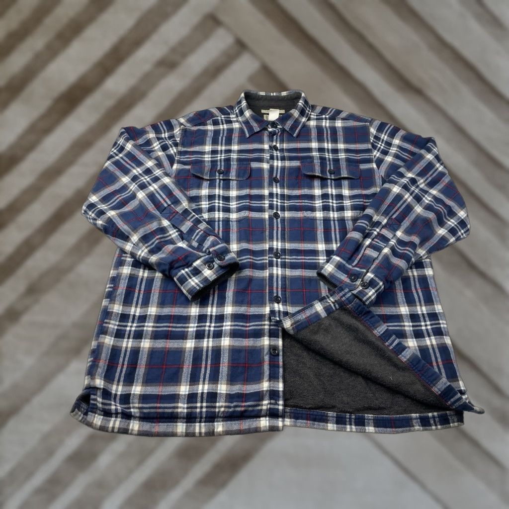 Vintage VINTAGE? No — LL Bean Shirt Mens Large Fleece Lined Flannel Button Up Shacket Traditional Fit Size US L / EU 52-54 / 3 - 1 Thumbnail
