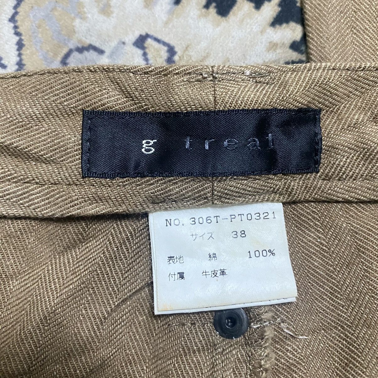Japanese Brand Japanese Brand Gtreat Leather Trimmed Cargo Flare Pants Size 30" / US 8 / IT 44 - 19 Thumbnail