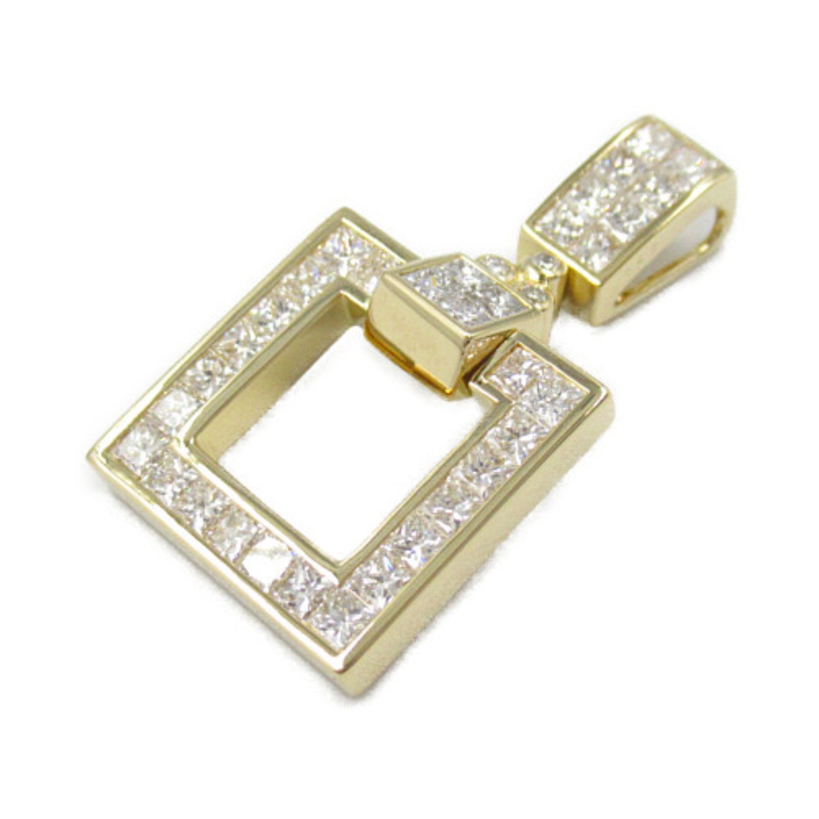 Other Other 18K Diamond Pendant Metal Pendant in Great Condition Size ONE SIZE - 1 Thumbnail