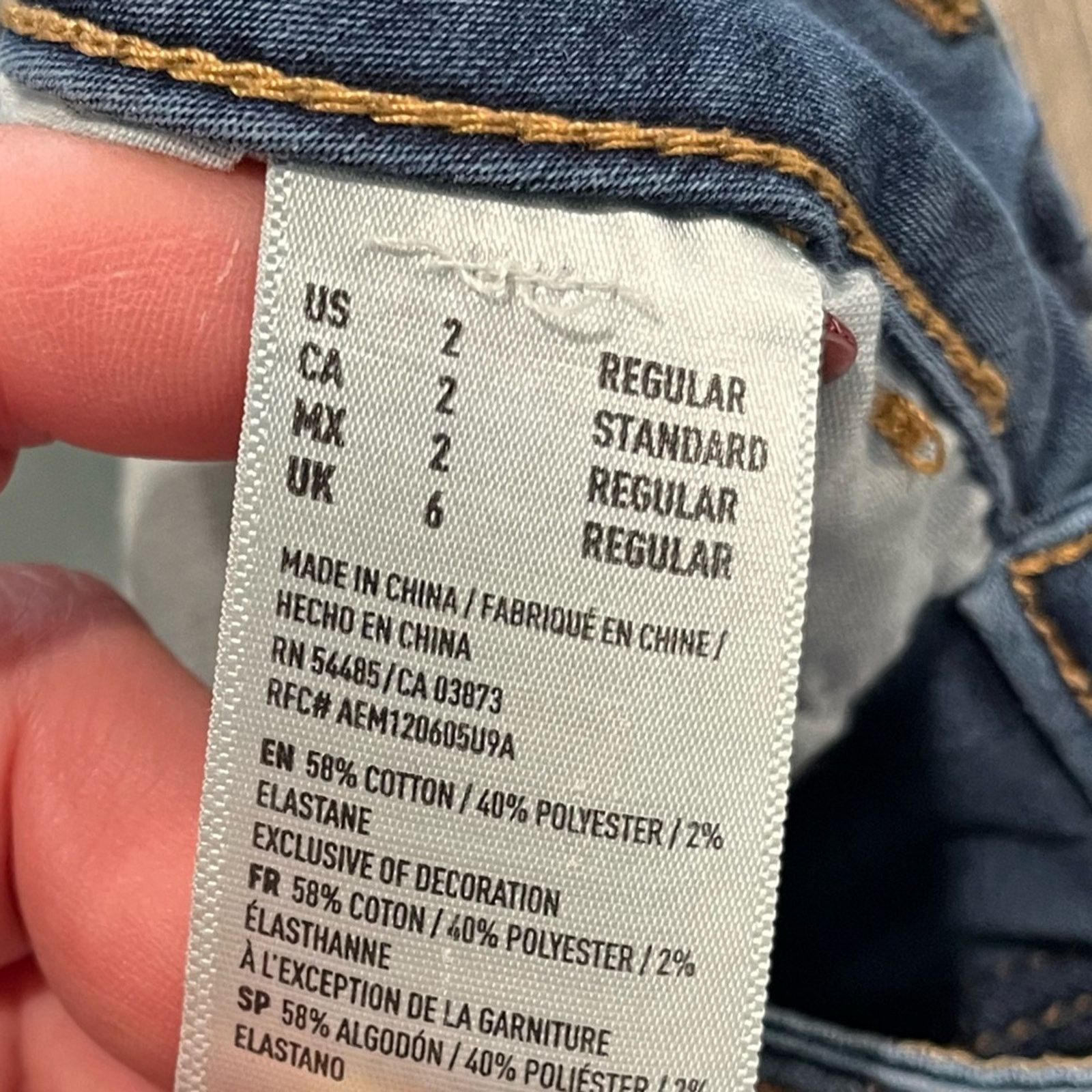 American Eagle Outfitters American Eagle Hi-Rise Jegging Jeans Super Stretch Size 2 Size 26" / US 2 / IT 38 - 11 Thumbnail