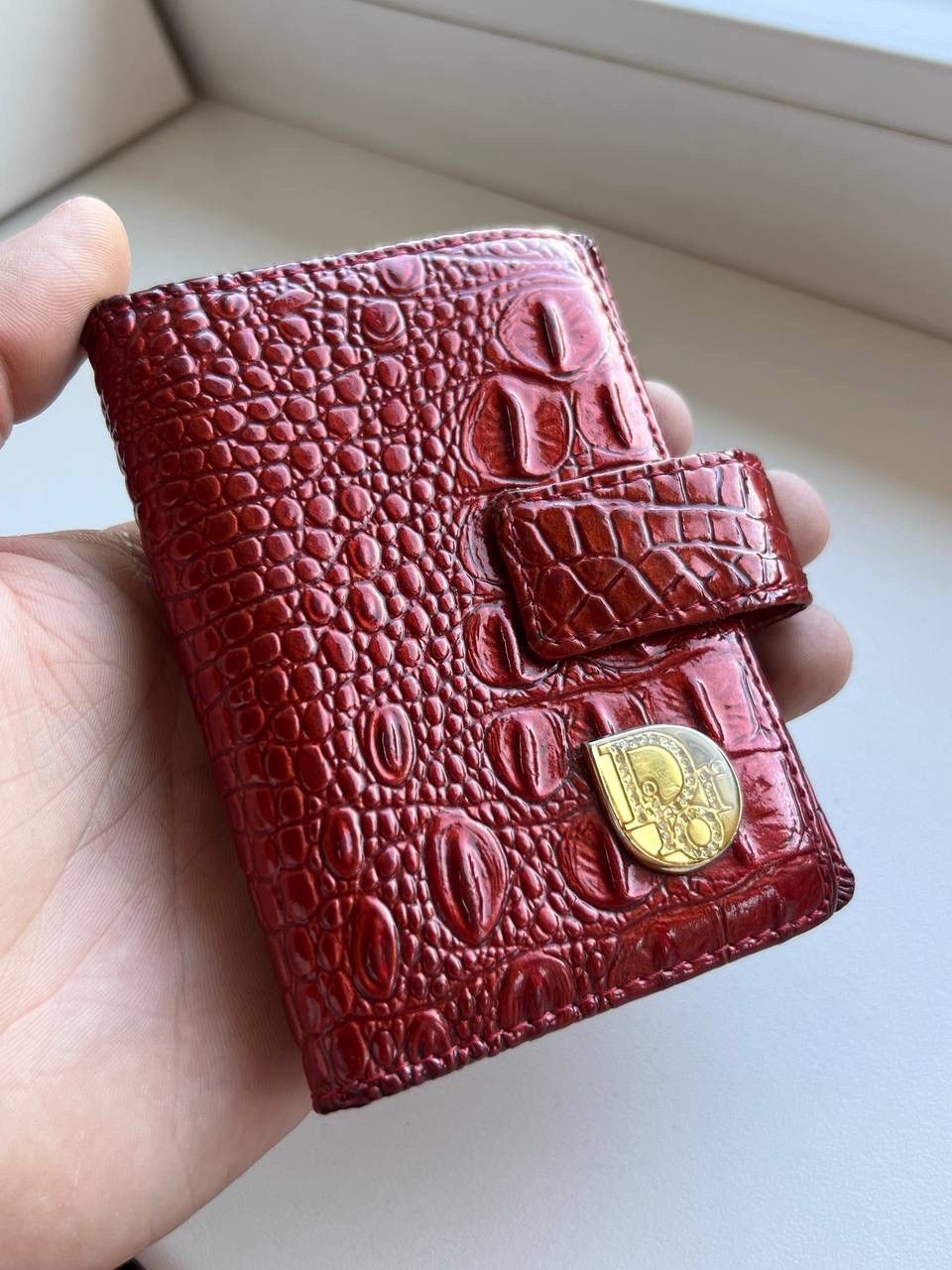 Dior Christian Dior Card Holder Wallet Vintage 90’s Red Burgundy Size ONE SIZE - 4 Thumbnail