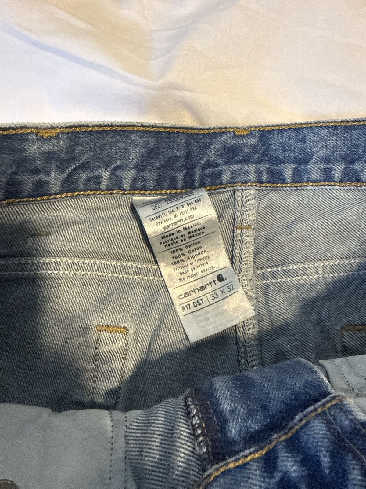 Carhartt Vintage Carhartt Blue Denim Painted Splatter Jeans Size US 33 - 3 Thumbnail