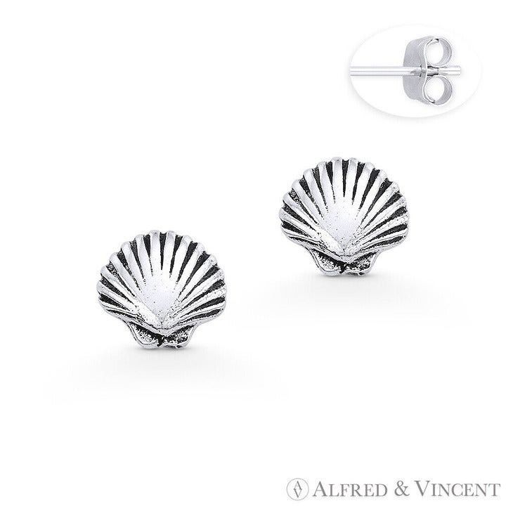 Other Scallop Clam Seashell Charm Stud Earrings Size ONE SIZE - 1 Preview