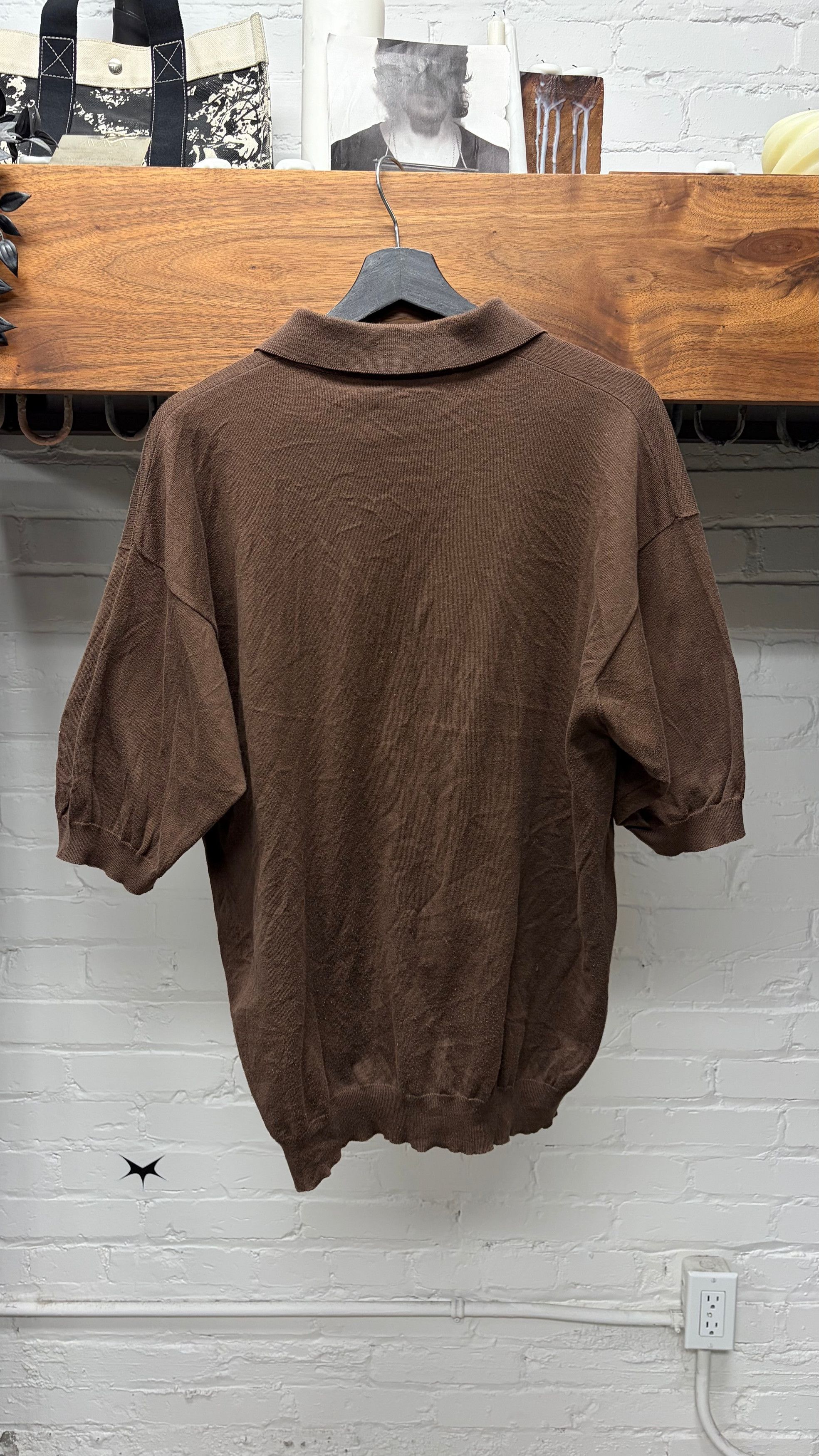 Gucci 90s Gucci by Tom Ford Dark Brown Cotton Knit Polo Size US M / EU 48-50 / 2 - 3 Thumbnail