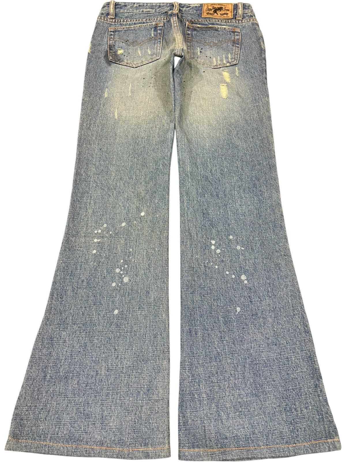 Hysteric Glamour Vintage Japanese Brand Mud Wash Distress Flare Jeans Size 30" / US 8 / IT 44 - 2 Thumbnail