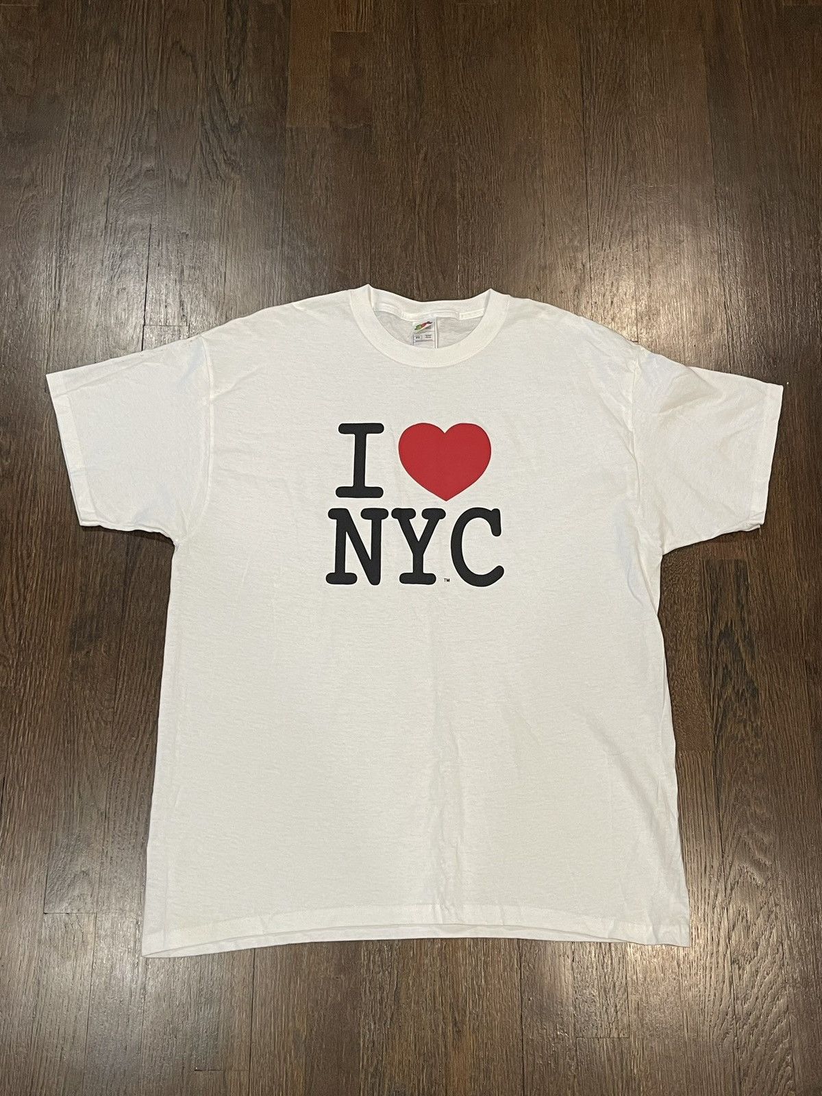 Fruit Of The Loom White I ❤️ NYC cotton t-shirt Size US XL / EU 56 / 4 - 1 Thumbnail