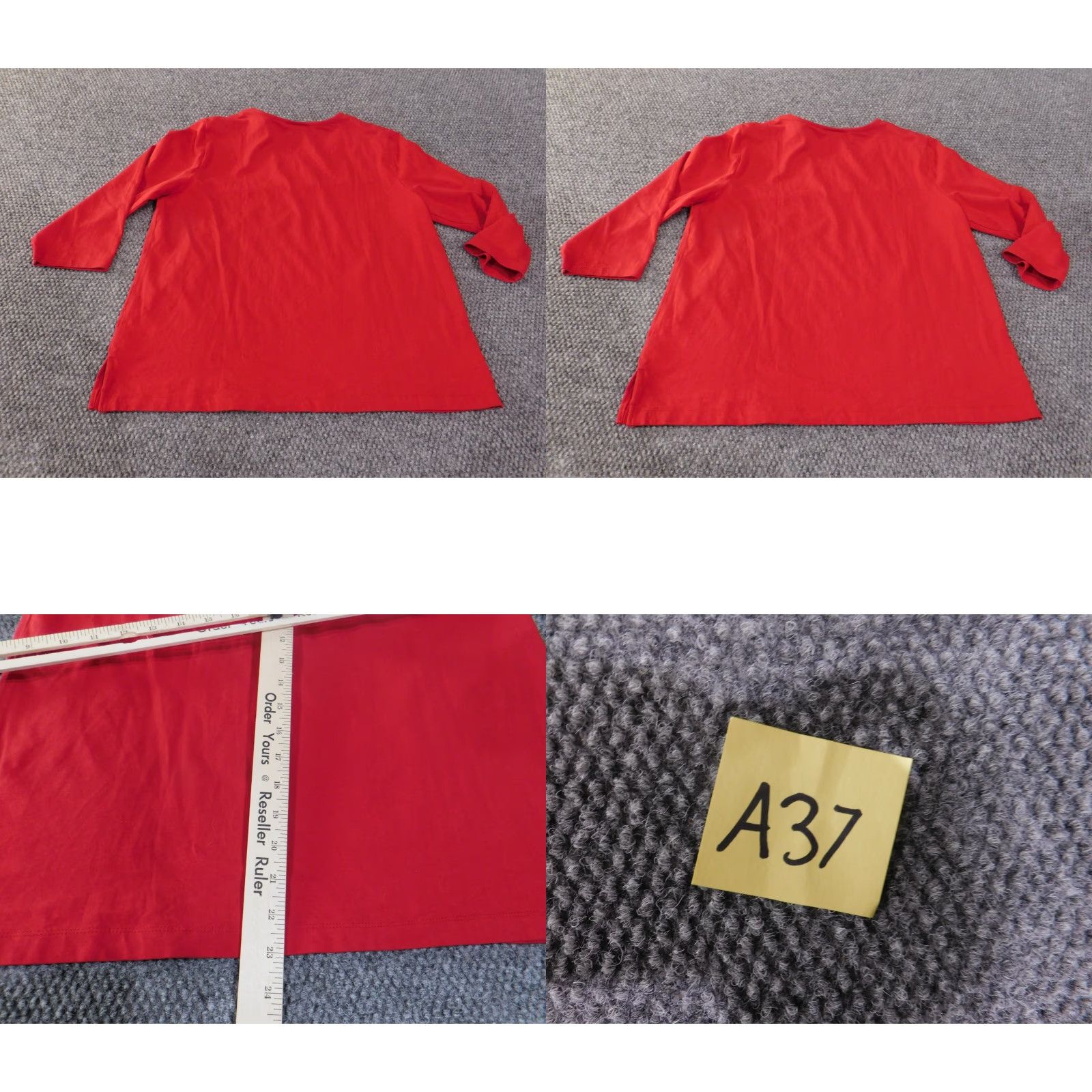 Vintage Alfred Dunner Blouse Shirt Womens L Red Knit Stretch Geometric Floral Embellishments Pullover Round Neck Long Sleeve Casual Vintage No (adjusted) Size L / US 10 / IT 46 - 8 Thumbnail