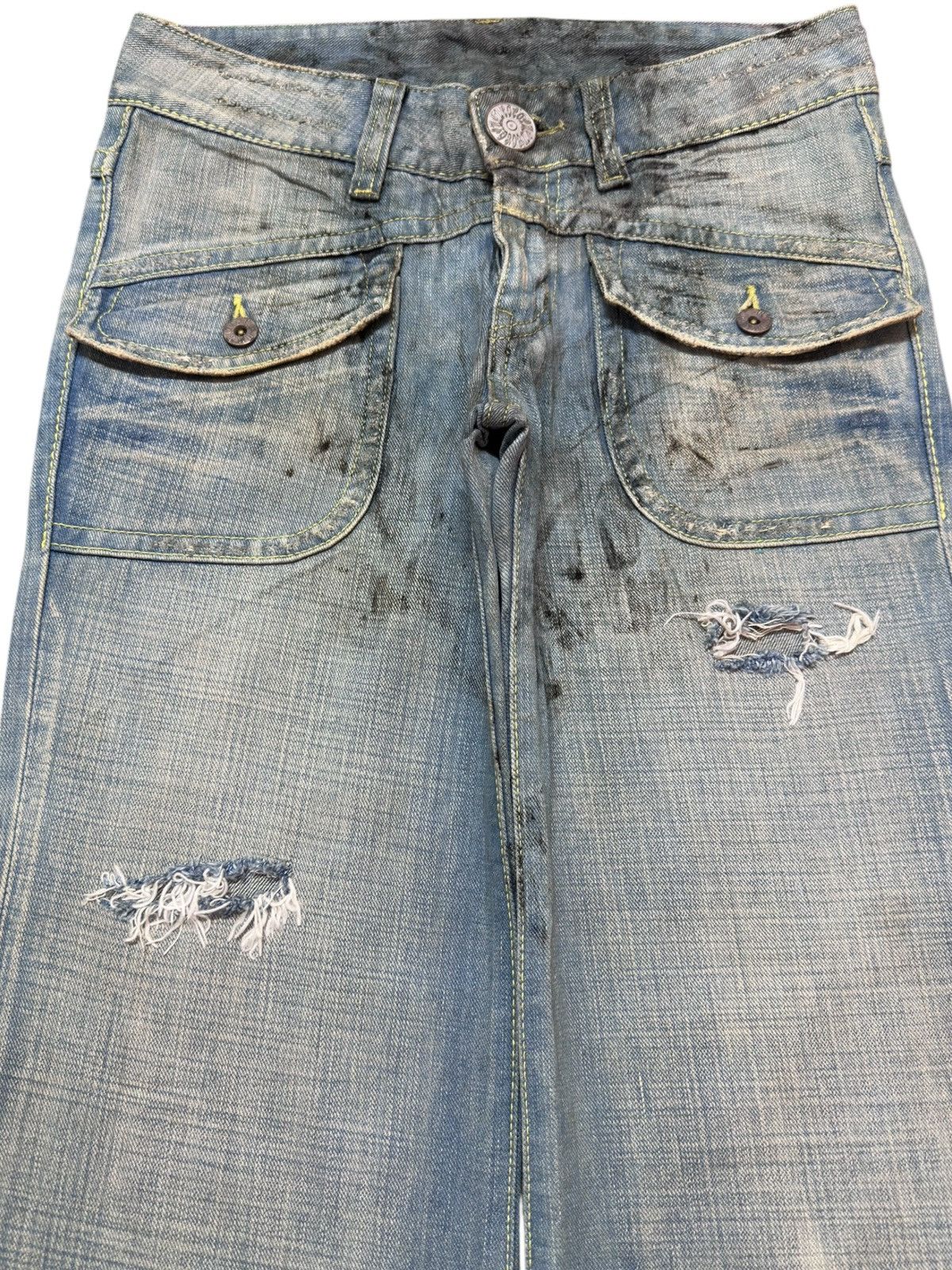 Hysteric Glamour Vintage Cocolulu Flare Bootcut Ripped Bush Pants Style Denim Size US 30 / EU 46 - 2 Thumbnail