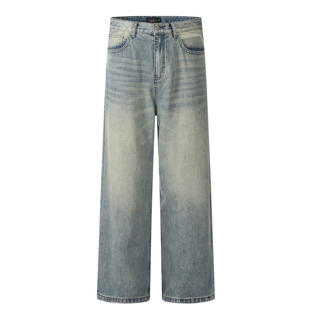 Jean Men's punk vintage distressed washed jeans Size US 32 / EU 48 - 1 Thumbnail