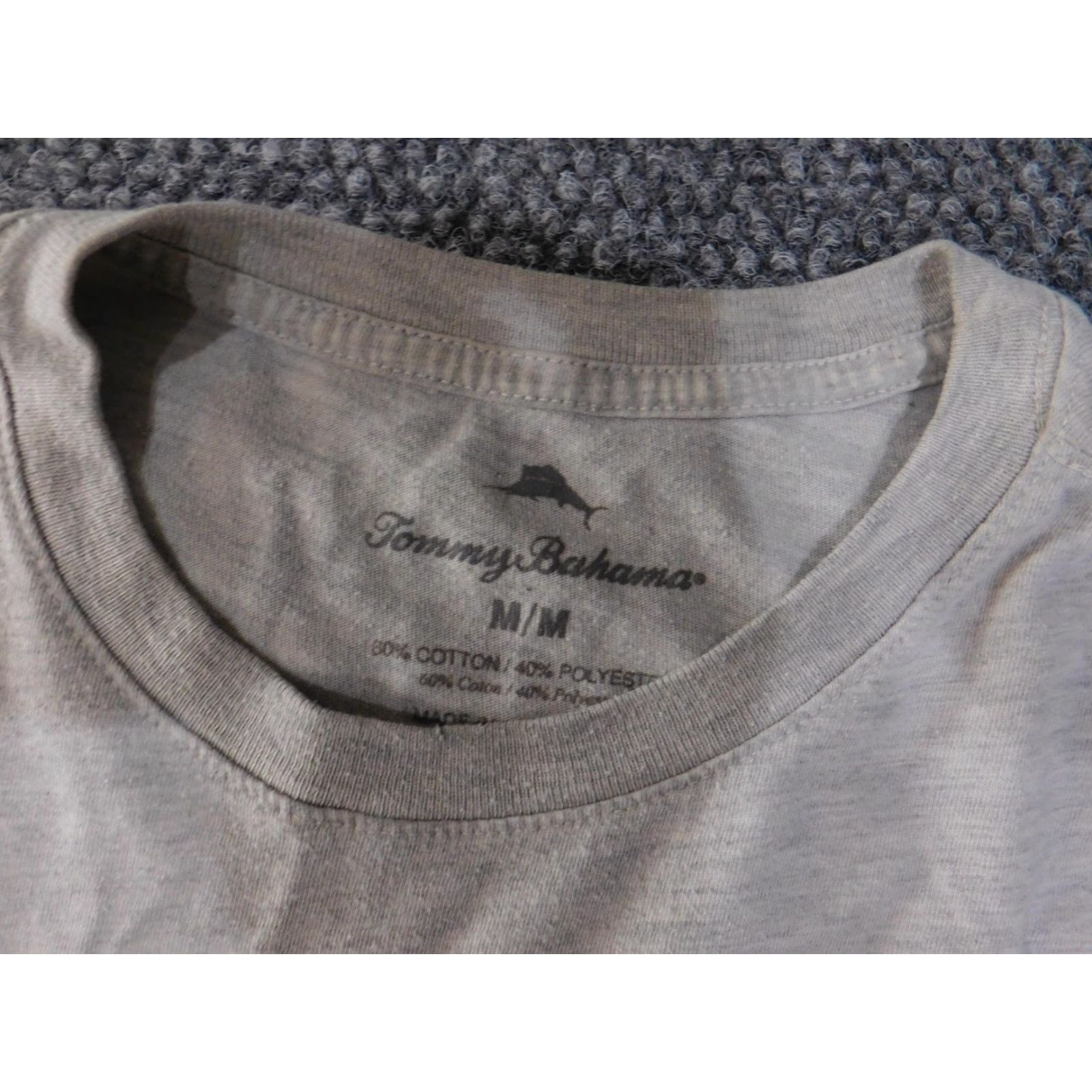 Tommy Bahama VINTAGE Tommy Bahama Shirt Mens Medium Gray Graphic Back Who You Gonna Crawl Lobster Mens T-Shirt Short Sleeve Crew Neck Cotton/Polyester Size US M / EU 48-50 / 2 - 6 Thumbnail