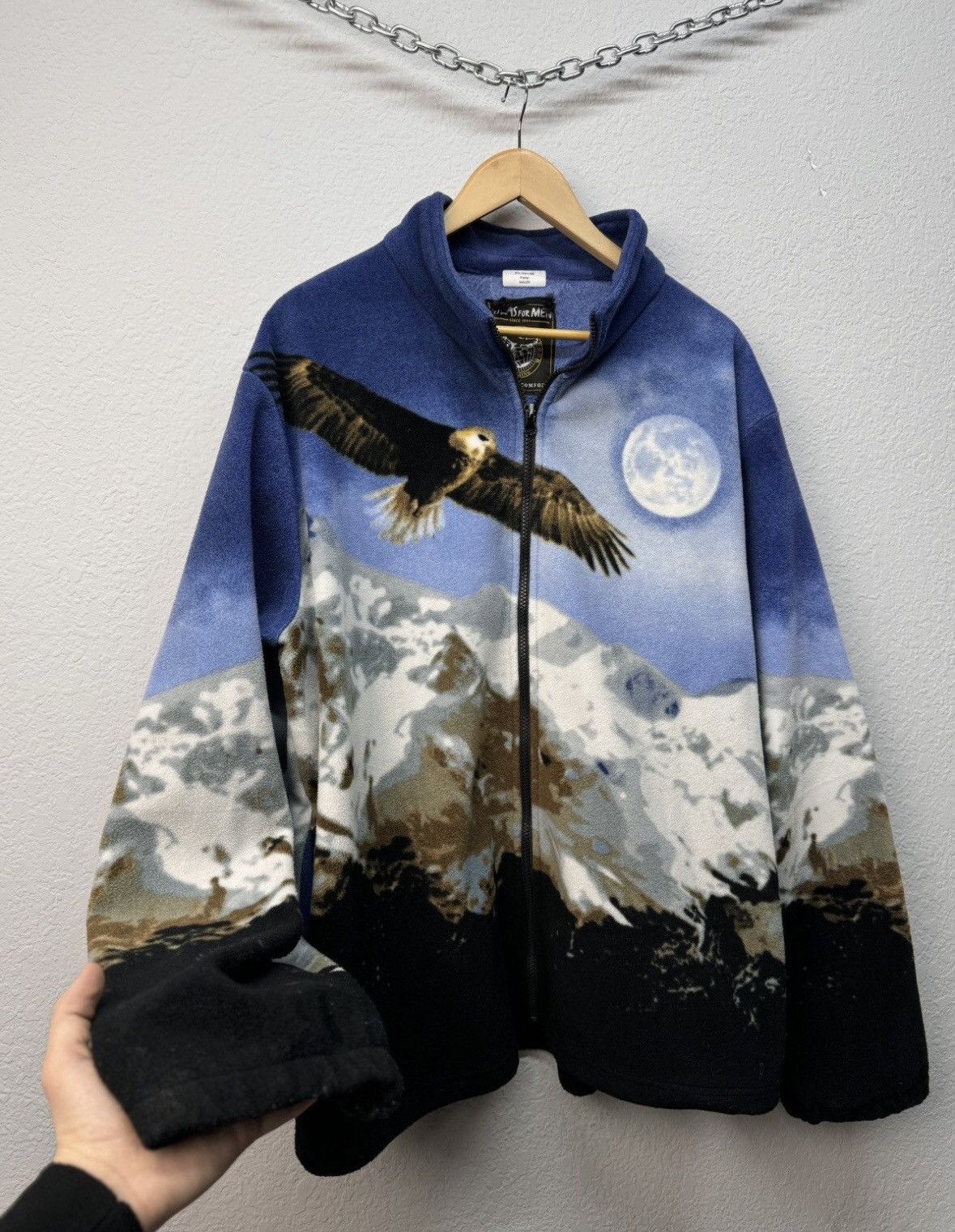 Other Zip Fleece Jacket Wolf Animals Vintage Size US XL / EU 56 / 4 - 6 Thumbnail