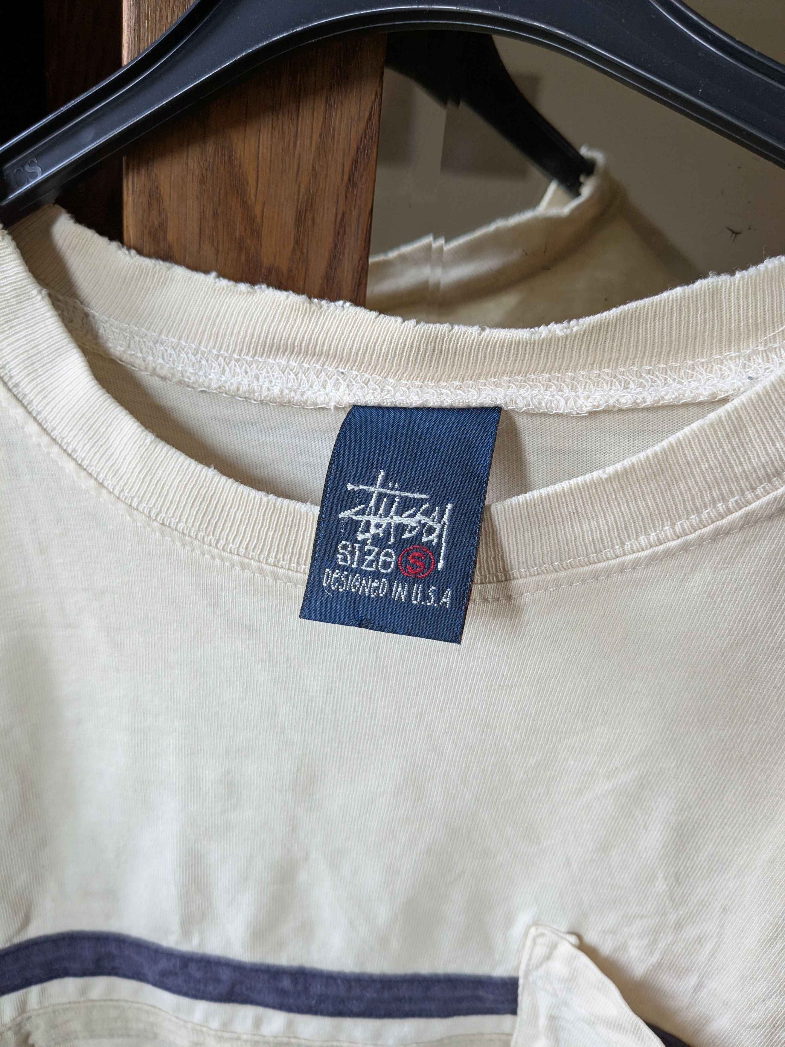 Stussy RARE Vintage white striped Stussy tee Size US S / EU 44-46 / 1 - 2 Thumbnail