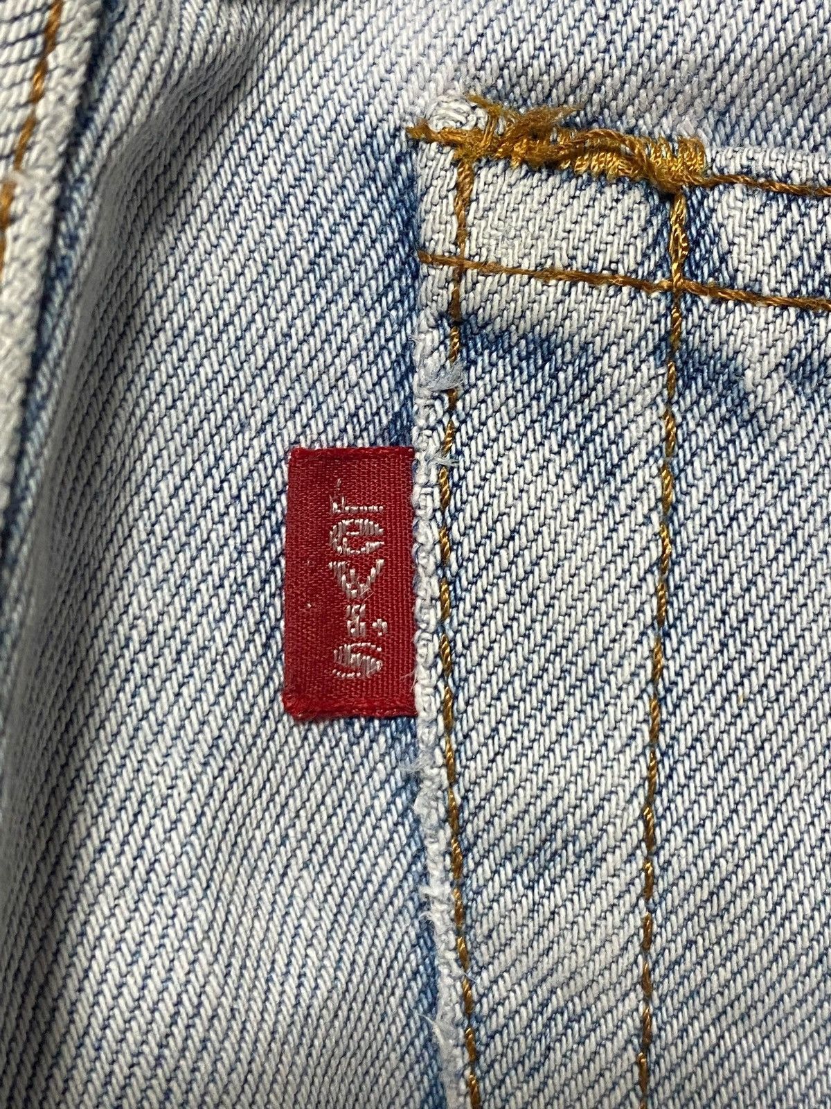 Levi's Vintage Clothing Vintage Levis 525 Light Wash Patched Distressed Jeans Size US 29 - 15 Thumbnail